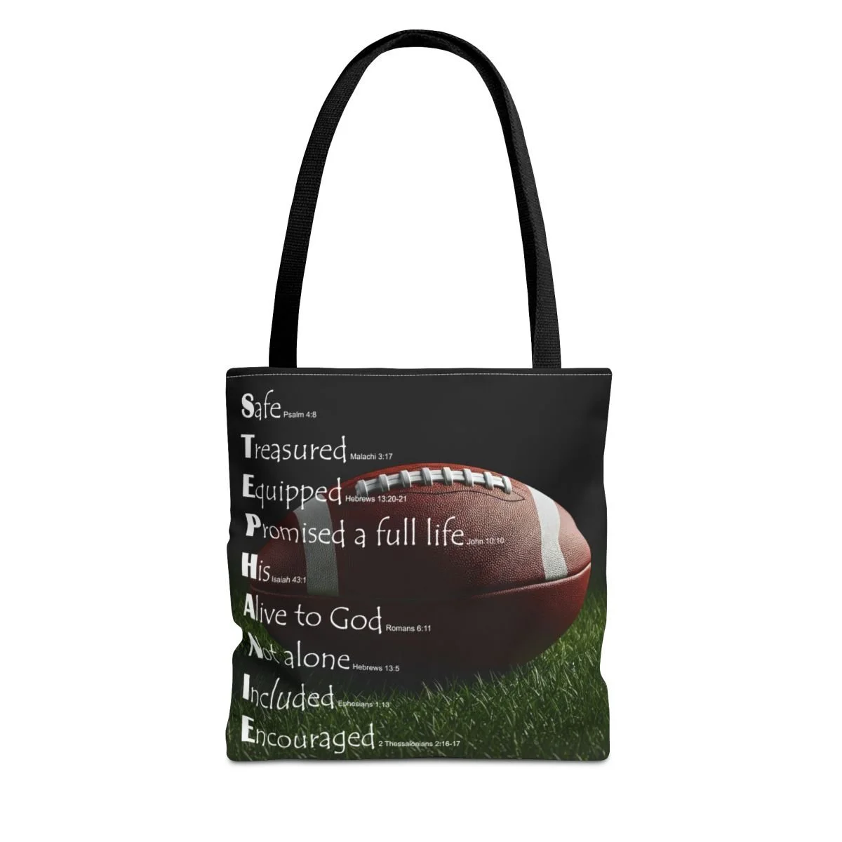 BlessD Personalized Name Art - Polyester Tote Bag - Football