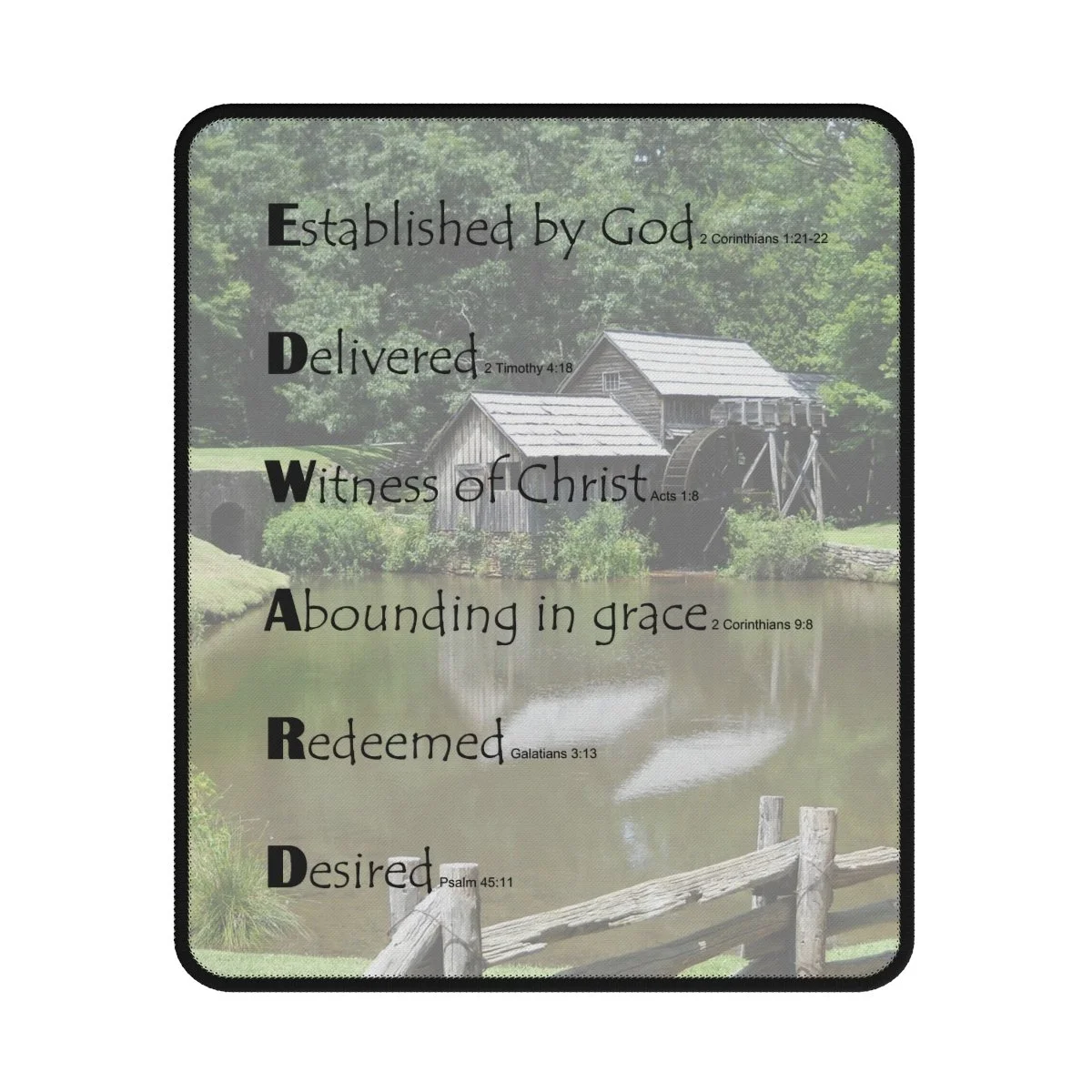 BlessD Personalized Name Art - Gaming Mouse Pad - Mabry Mill