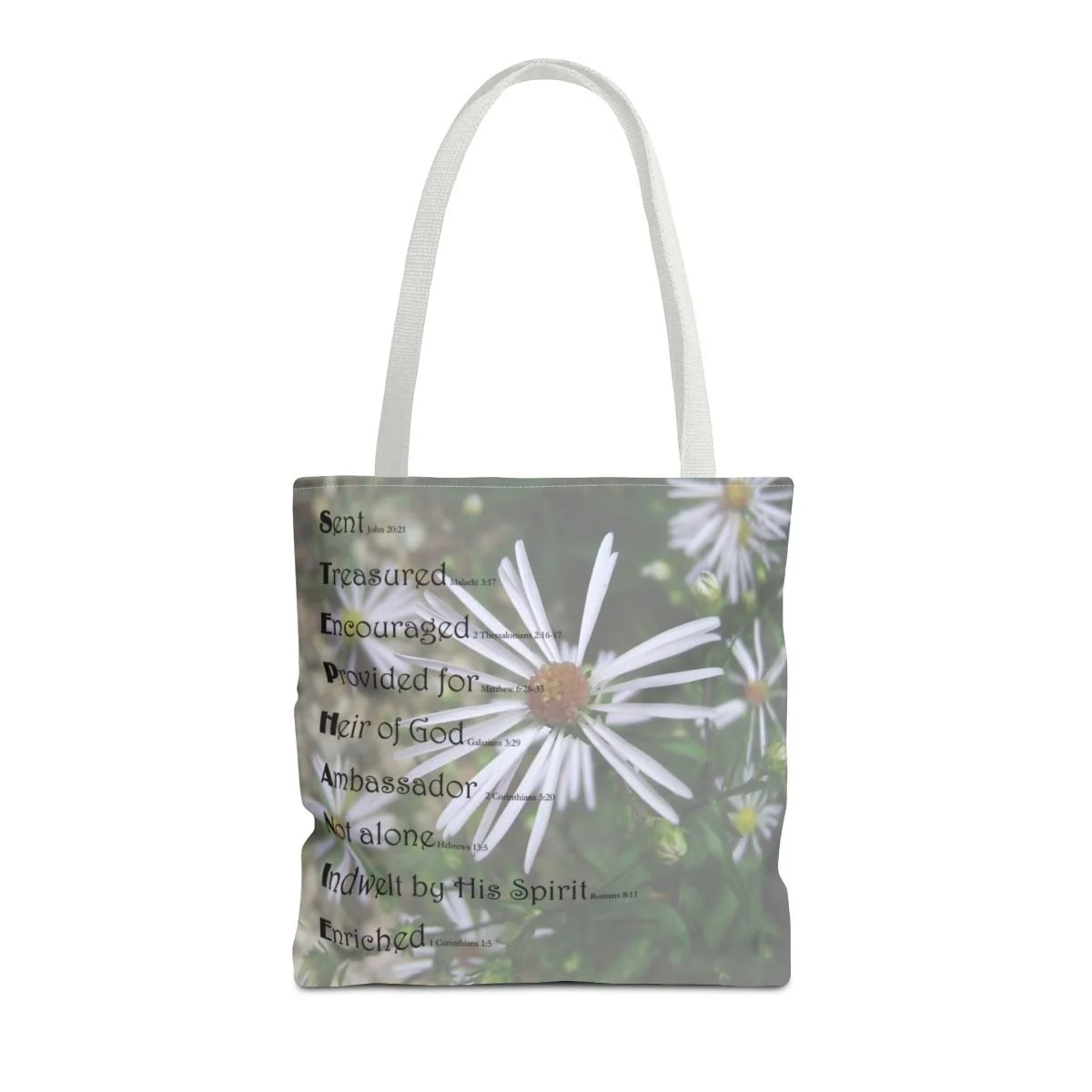 BlessD Personalized Name Art - Polyester Tote Bag -  Linville Wildflowers