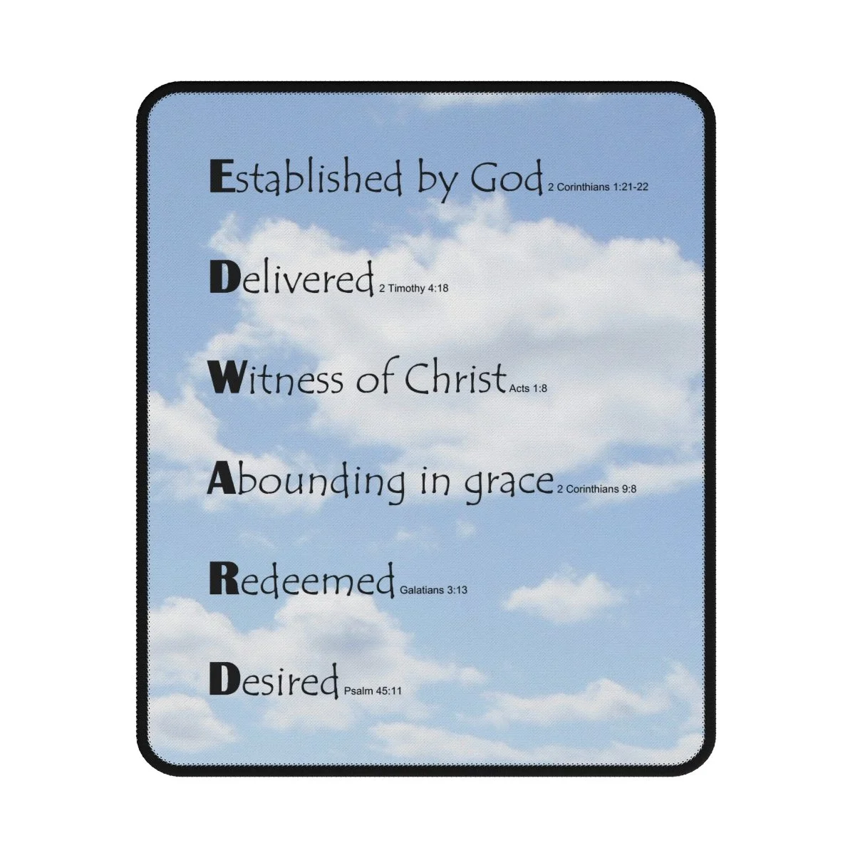 BlessD Personalized Name Art - Gaming Mouse Pad - Clouds n Sky