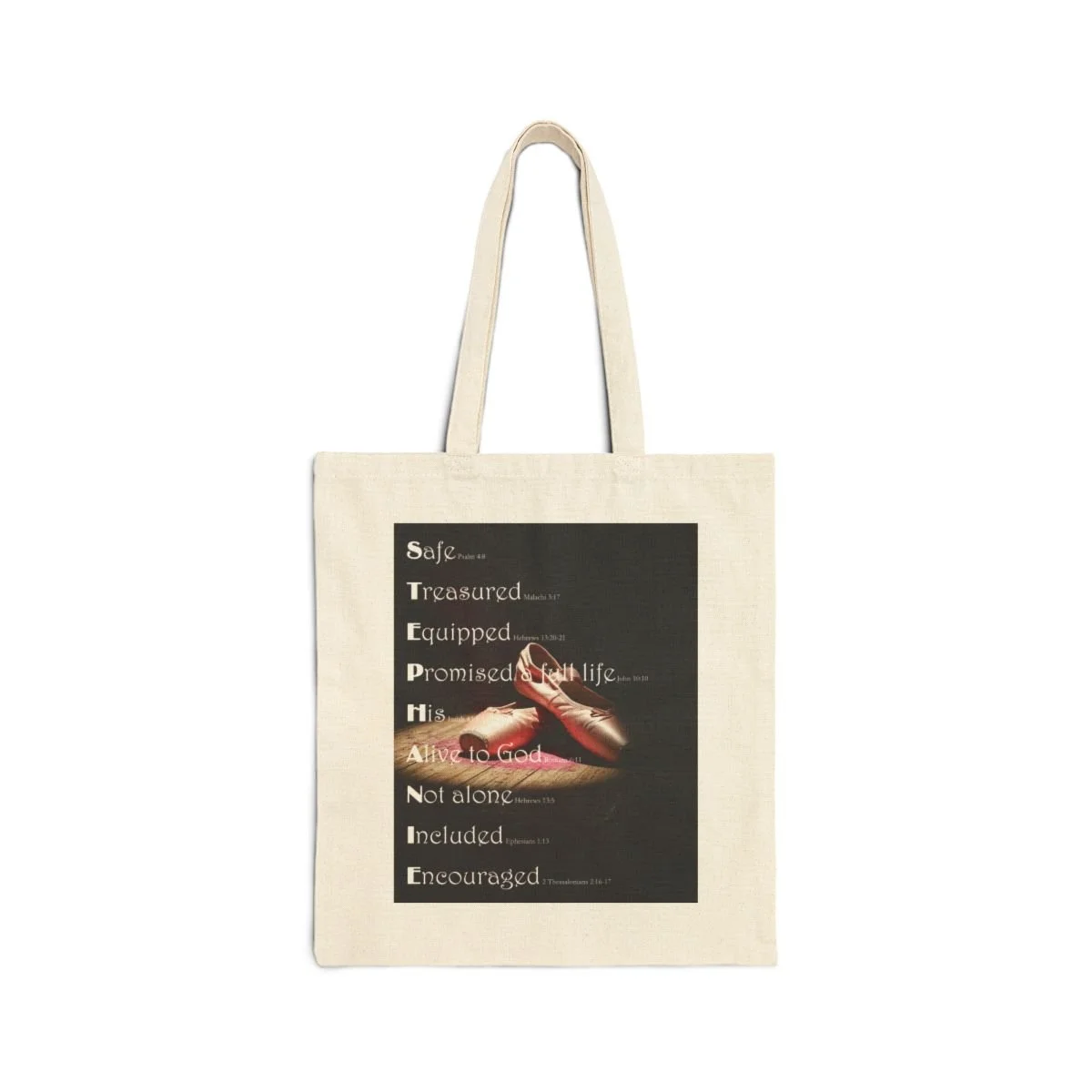BlessD Personalized Name Art - 15×16 Canvas Tote Bag - Ballet