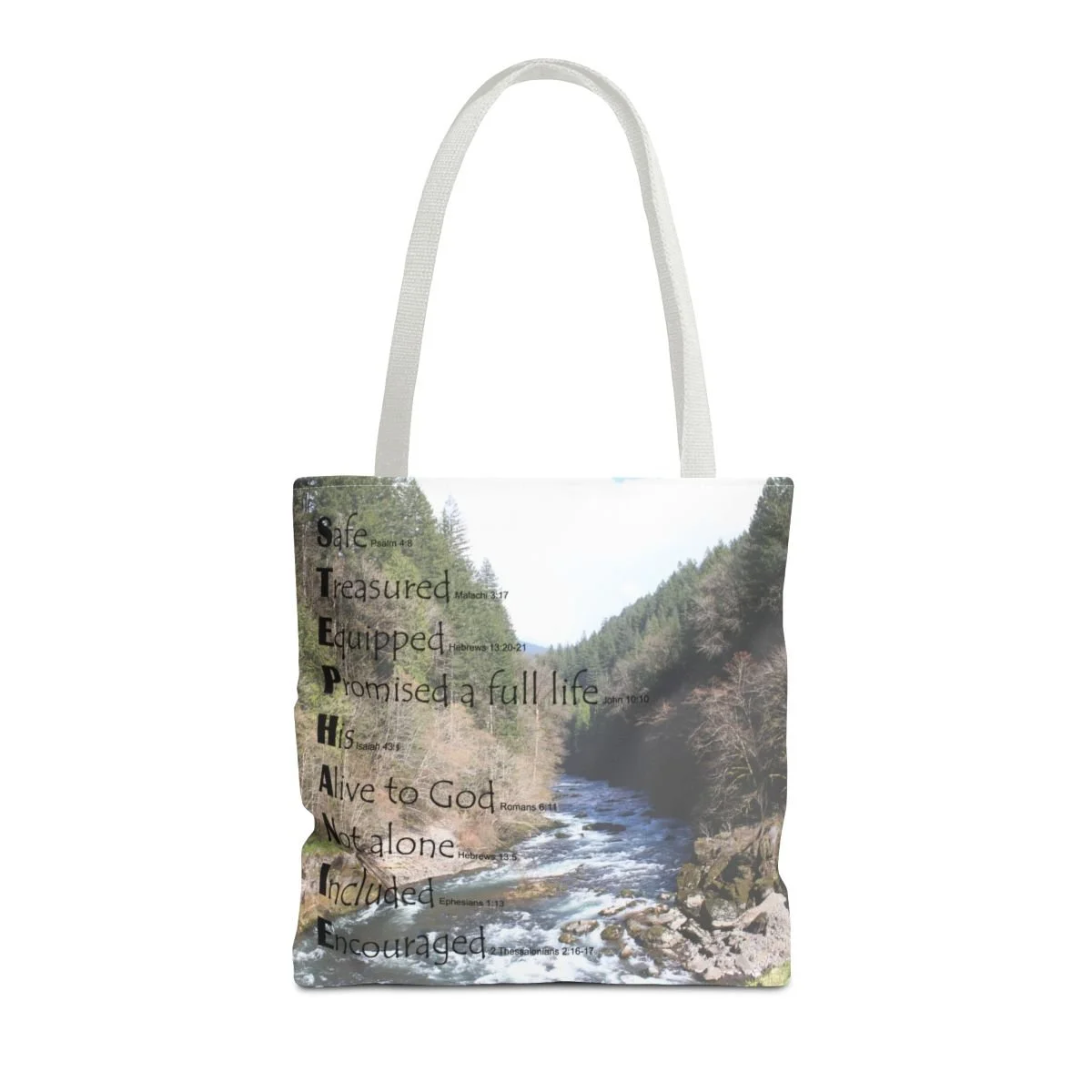 BlessD Personalized Name Art - Polyester Tote Bag - North Santiam
