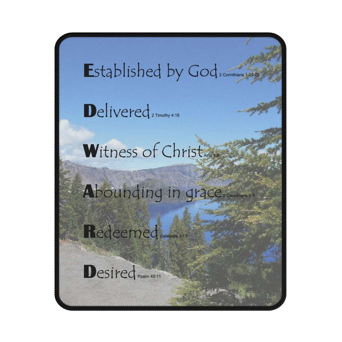 BlessD Personalized Name Art - Gaming Mouse Pad - Crater Lake
