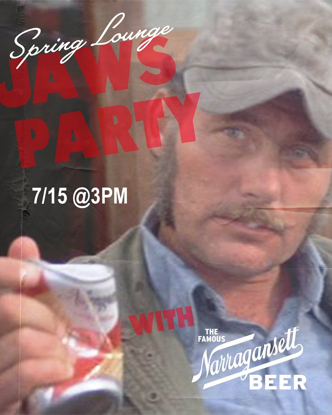 It&rsquo;s Jaws Party Time! 🦈👀
Won&rsquo;t you join us and our friends @gansettbeernyc &amp; @gansettbeer to celebrate 50 years of the most legendary shark in cinema history. 
We&rsquo;re screening Jaws all day long, slinging crushable beers and if