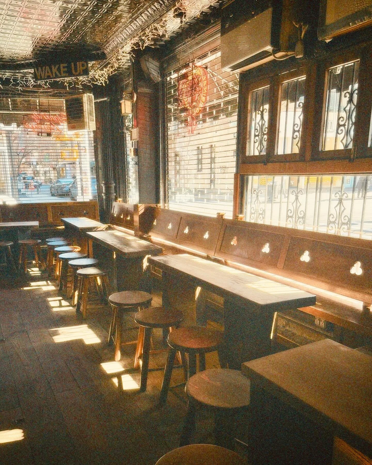 A rare moment this morning&mdash; sun shining, seats empty, waiting for the day ahead.