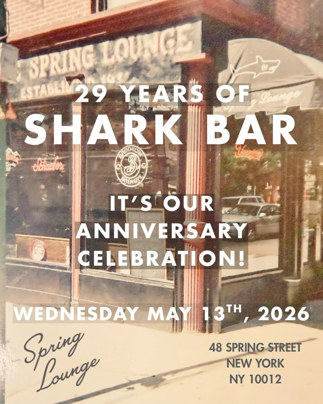 We&rsquo;ve made it another year!

Join us Wednesday, May 13th as we celebrate 29 years of Spring Lounge. We&rsquo;ll get things going at noon and keep it rolling into the night. Pizza all day from our friends at Nolita Pizza, giveaways, and we&rsquo