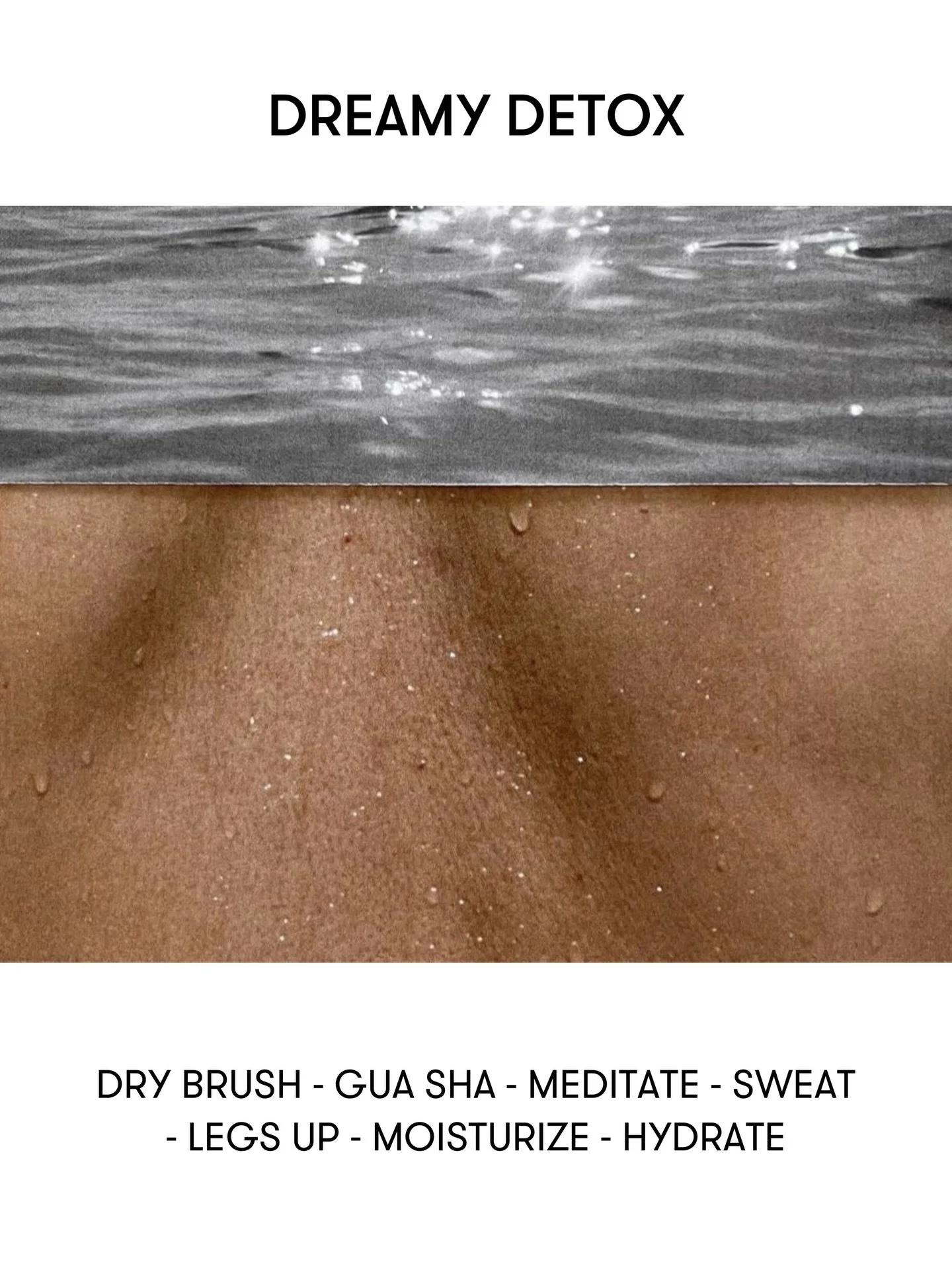 Point is, stimulate lymph + BREAK A DANG SWEAT. Accesss to the sauna is super luxe + a choice at wgw because of its circulation, stress mgmt, and recovery benefits. Paired with lymph drainage and homemade electrolytes, please, a detox dream. 

Here&r