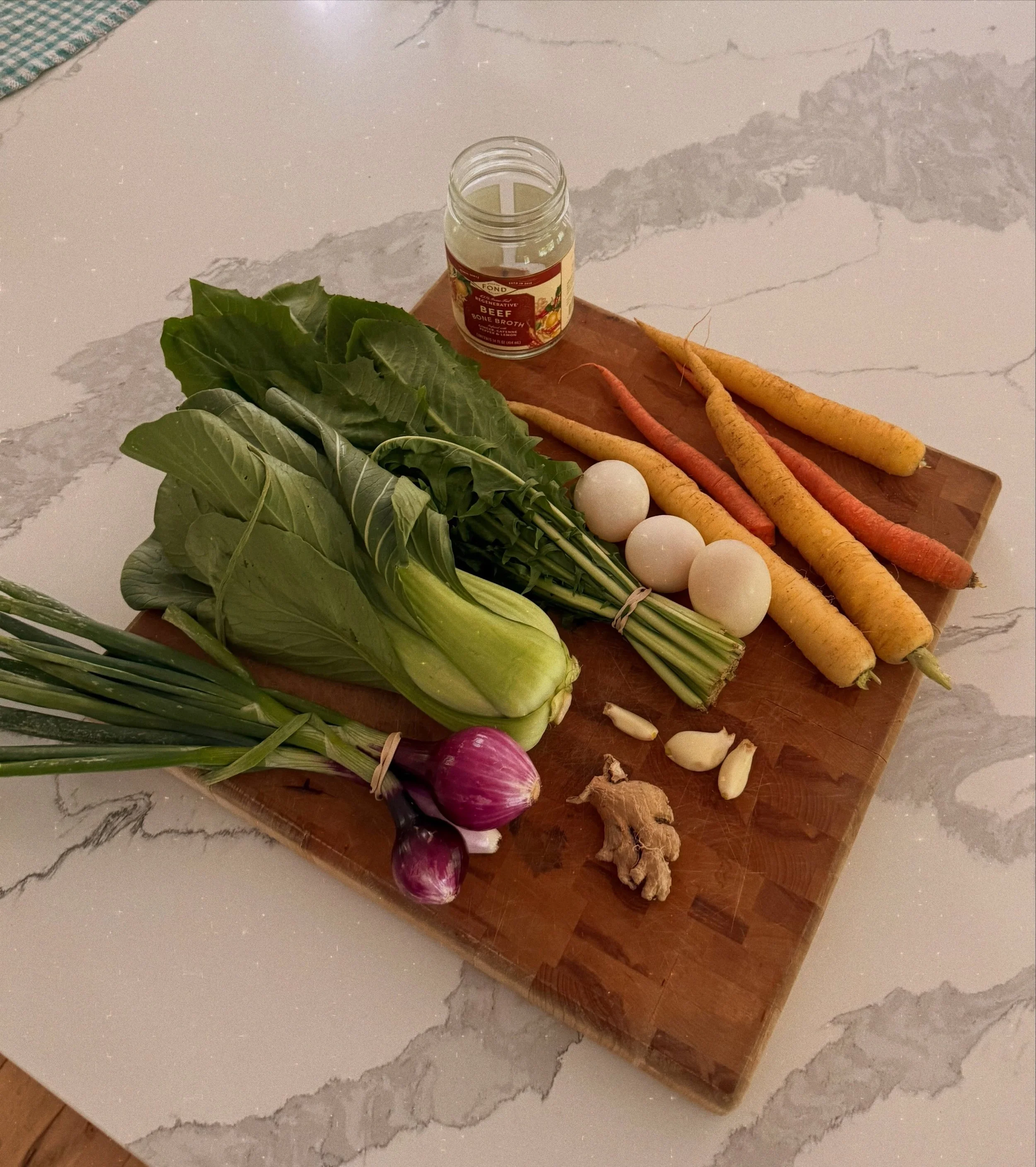 an electrolyte packet could never. 

rising yang means more minerals, more nourishment, more support.

like a casual beef broth, dandelion greens, bok choy, carrot, onion, garlic + duck egg situation? This and so much more on wgw. 

hydration isn&rsq