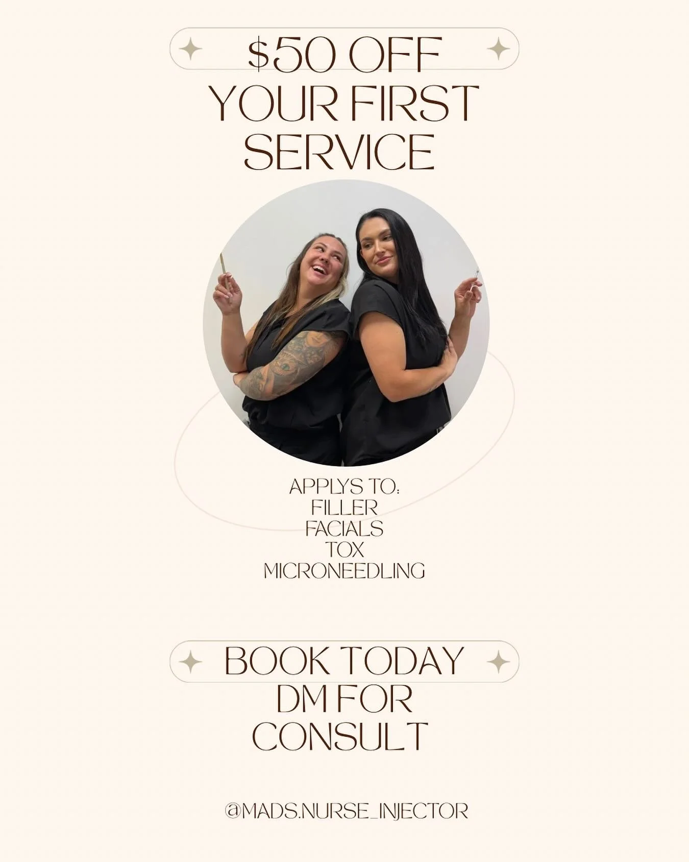 ✨ Come book with us! ✨
Not sure what you need? No worries&mdash;schedule a consultation and we&rsquo;ll guide you to the perfect treatment. Plus, get $50 off your first service when you book with us! 💉💆&zwj;♀️💫

📅 DM or book online today!

#Sorel
