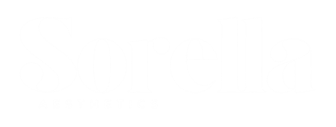 Logo for Sorella Aesthetics with stylized text in black and white.