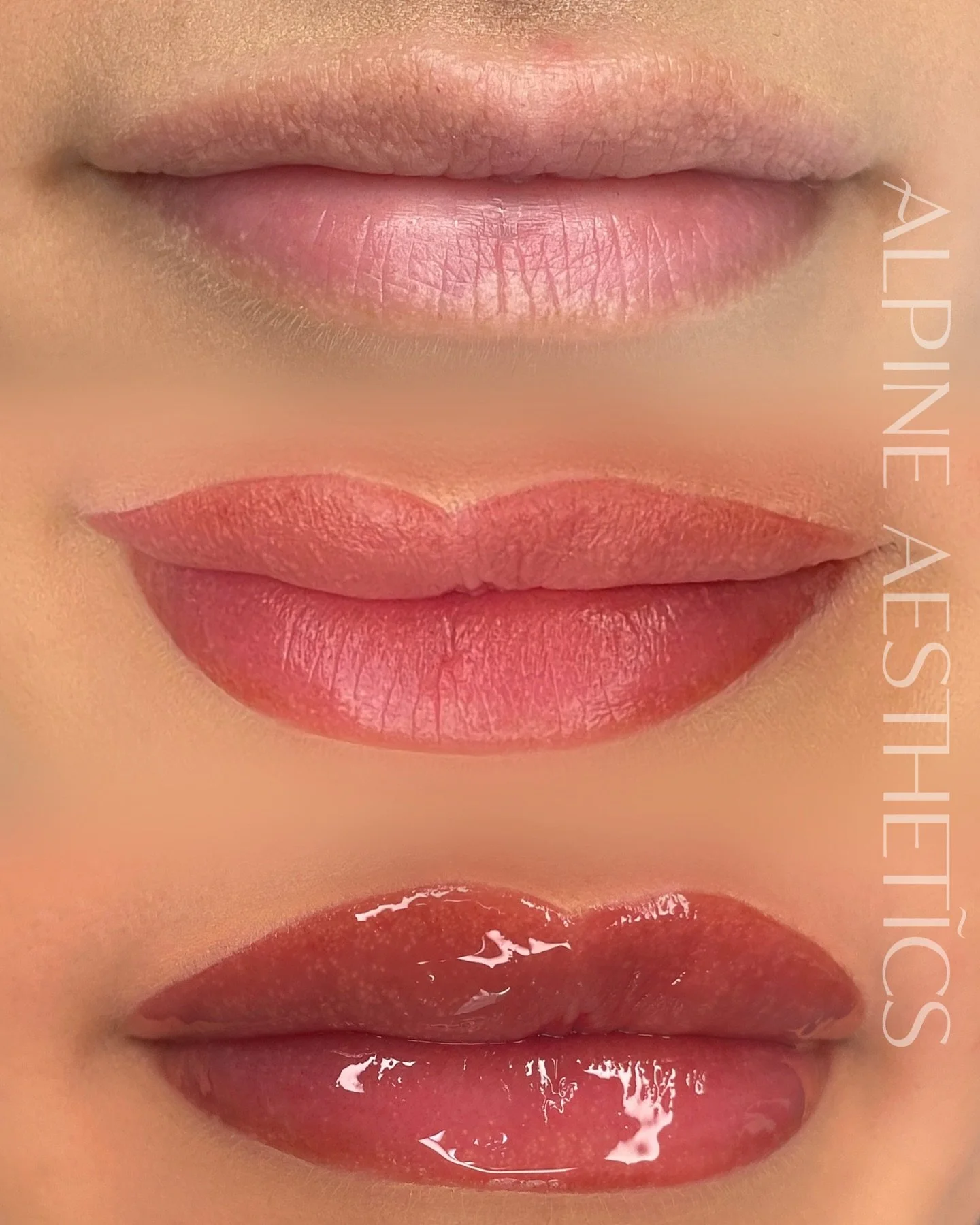 - LIP BLUSH- absolutely obsessed. @priiscilllaaa__ gave me the most beautiful canvas to work on. 

Using my fav @hanafycolourspigments / @hanafy.nz 

These lips are pictured before and after 2nd sessions they so fade about 30% from the photo taken. S