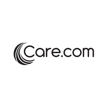 Care.com logo with stylized text and curved lines graphic.