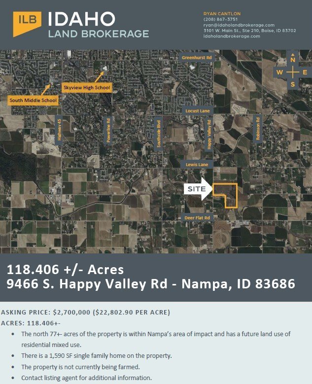 Nampa 118.406± Acres, Nampa, ID 83686