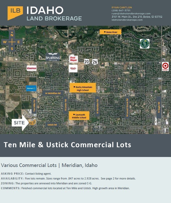 Ten Mile & Ustick Commercial Lots, Meridian, ID 83646