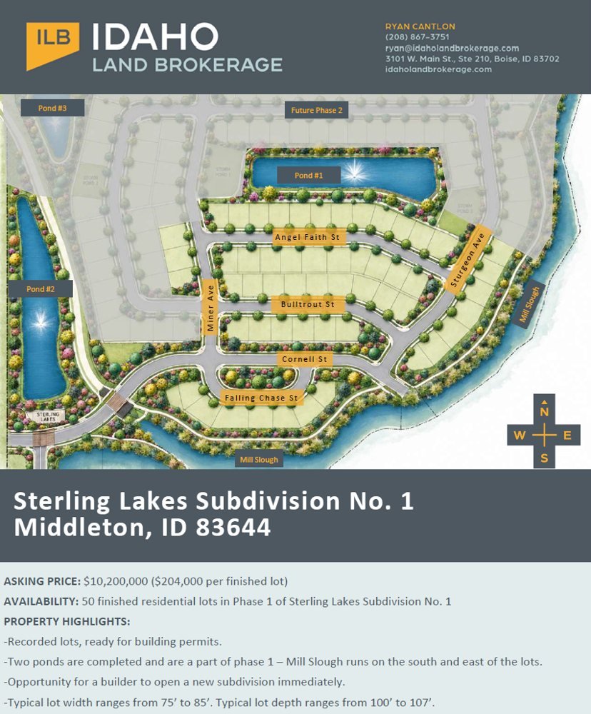 Sterling Lakes Subdivision No. 1, Middleton, ID 83644