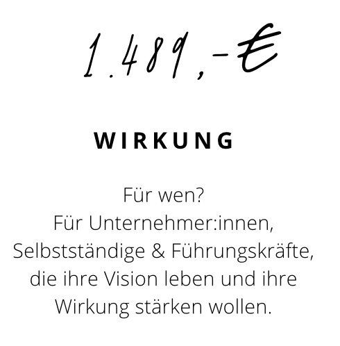 WIRKUNG _ Handeln, verändern, Ergebnisse erzielen.