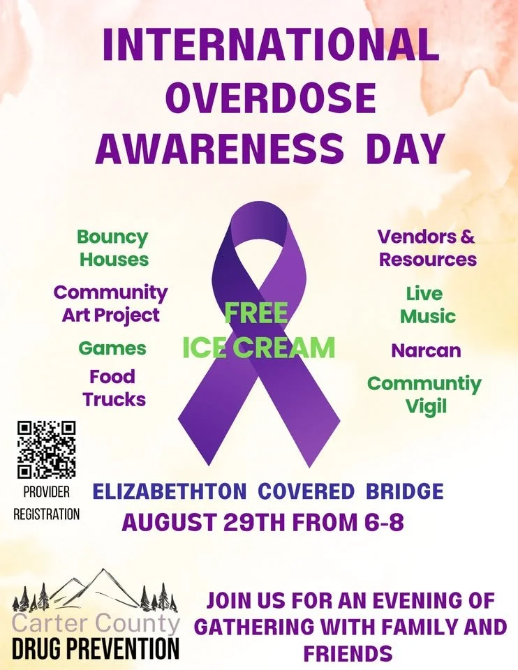 💜 INTERNATIONAL OVERDOSE AWARENESS DAY – CARTER COUNTY 💜