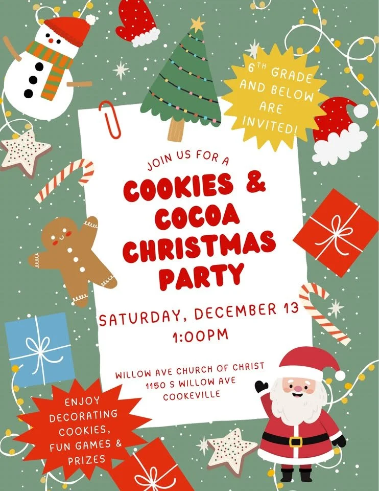 Kids Cookies and Cocoa Christmas Party 