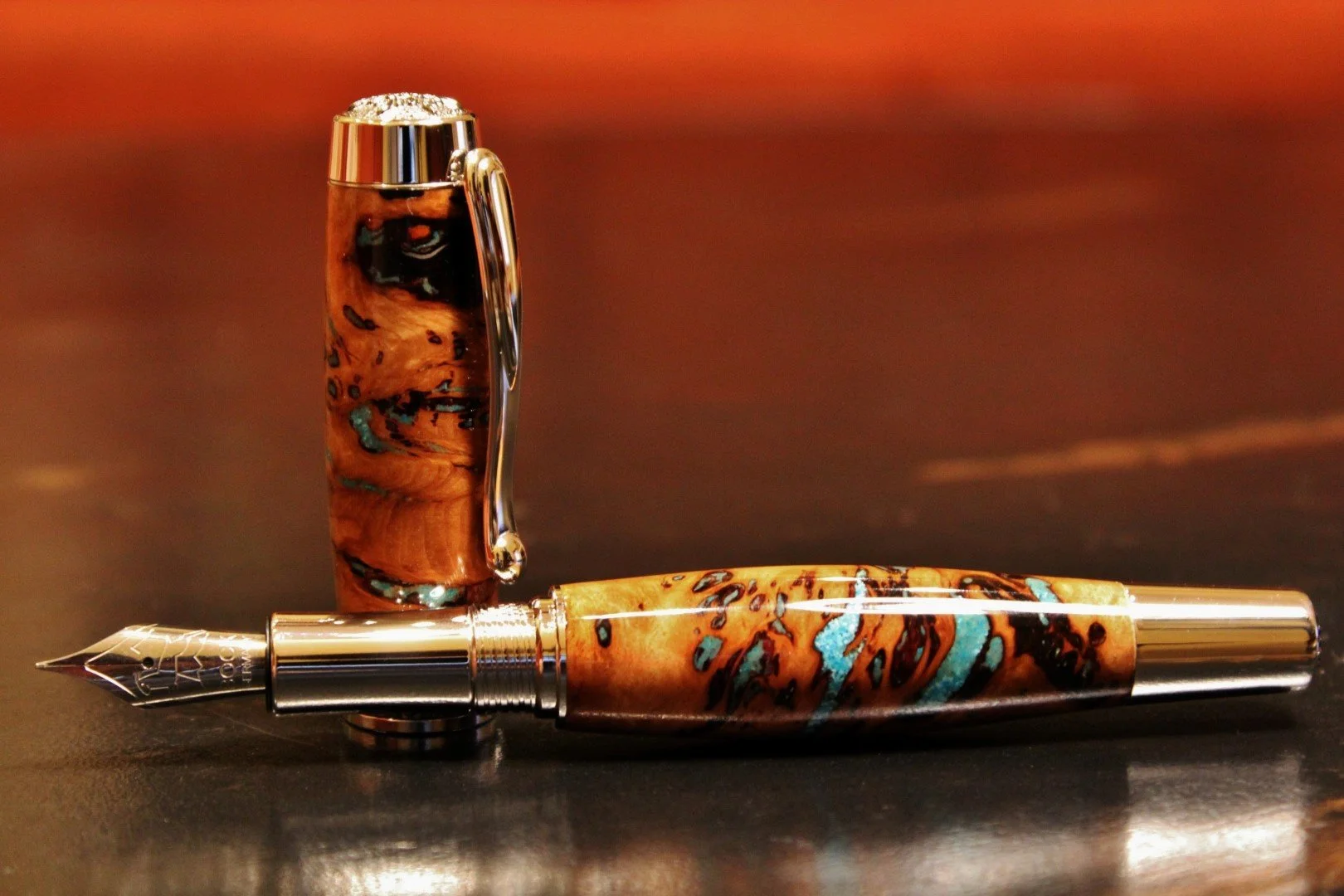 Whitetop Burl with Turquoise Stone Inlay (Large).JPG