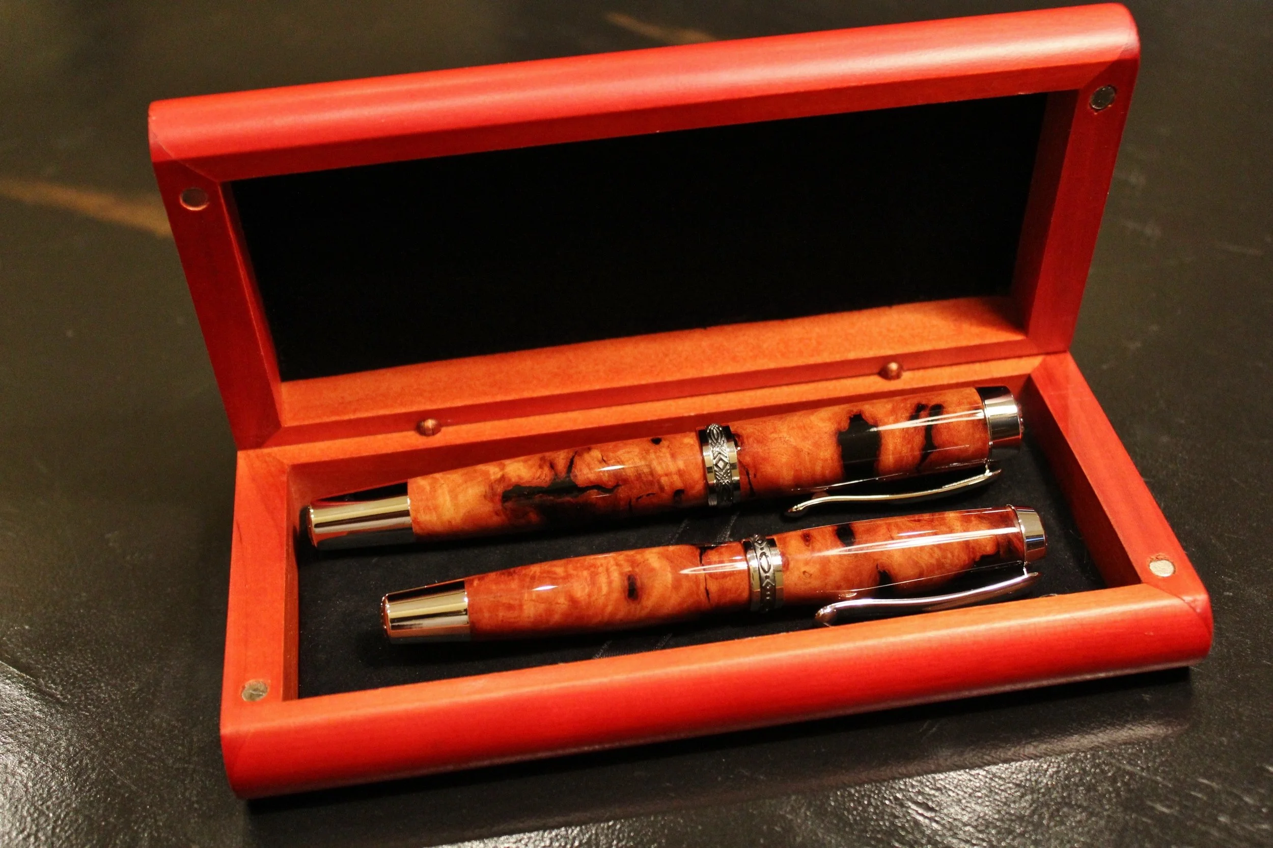 Red Gum Burl with Black Stone Inlay.JPG