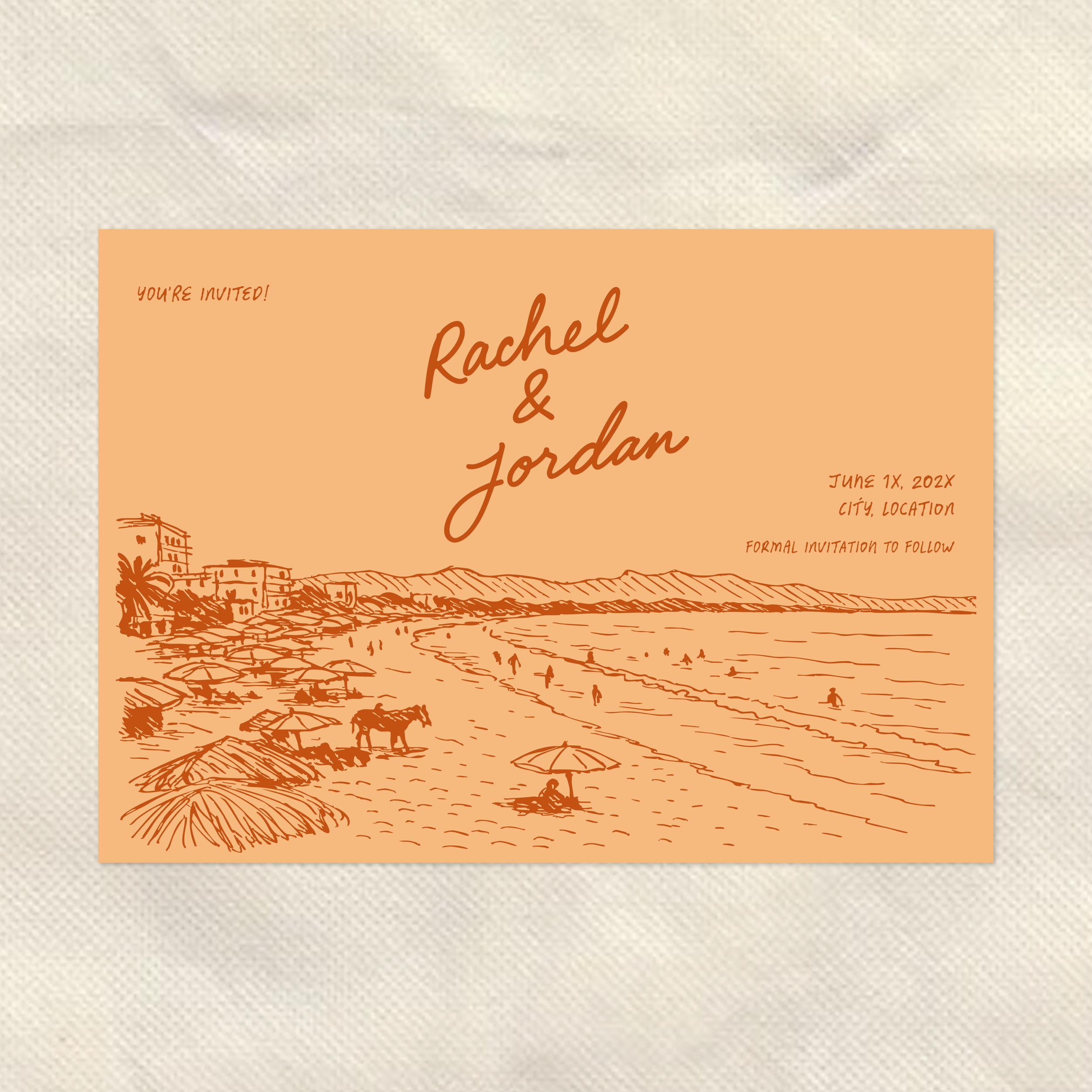 Rachel and Jordan wedding invitation design — view project