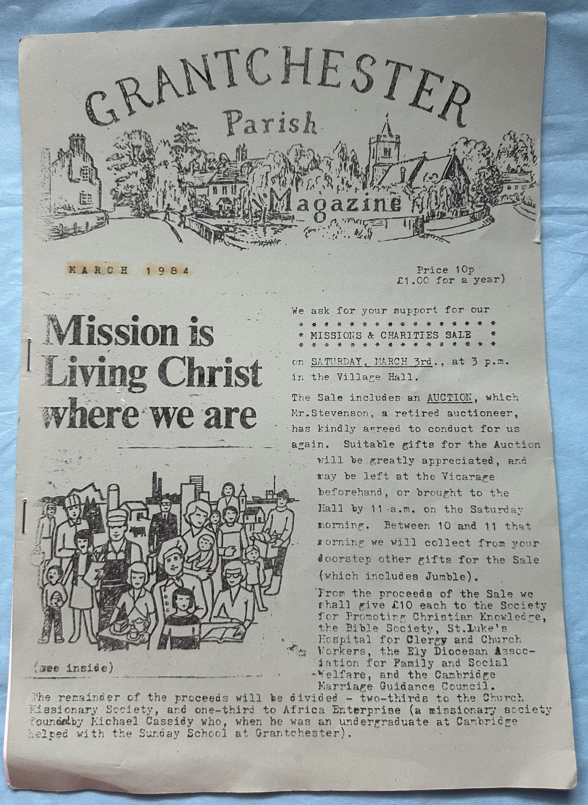 Grantchester Parish Magazine March 1984