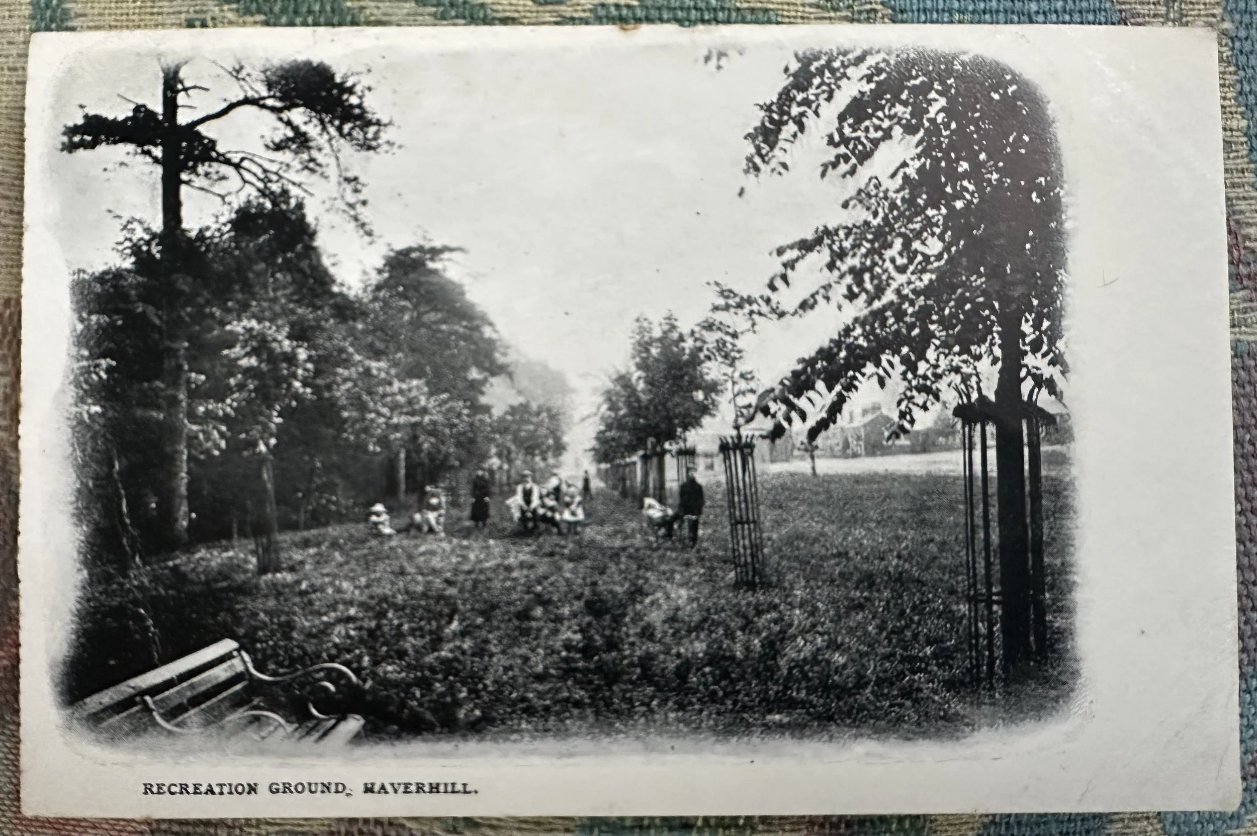 Old postcard Recreation Ground Haverhill to Victoria Park, Chesterton