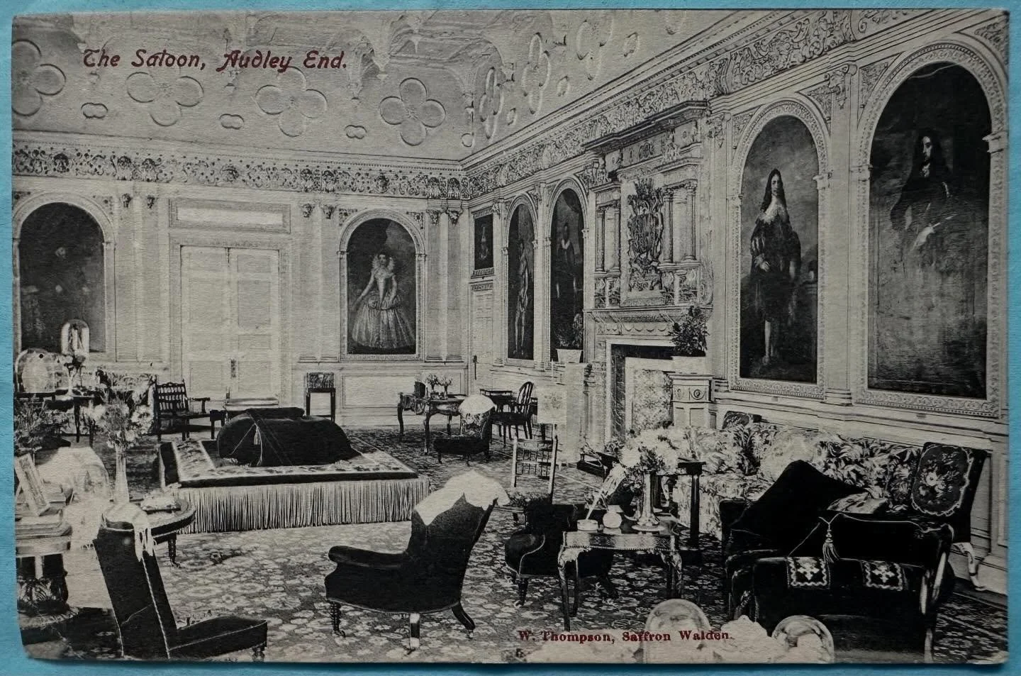 The Saloon Audley End 1906

Fantastic old postcard of The Saloon Audley End, sent to Miss Jolly of 12 Belgrave Road, Cambridge in 1906.
Visit my website to read the full postcard

https://www.michellebullivant.com/cambridgehistory/the-saloon-audley-e