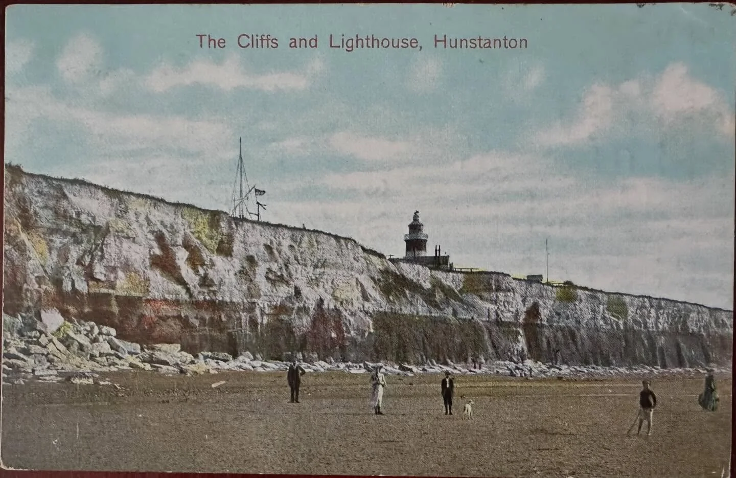 Old postcard &lsquo;The Cliffs and Lighthouse Hunstanton&rsquo; sent to Cambridge in 1923.
The postcard reads:
&ldquo;George Reynolds Esquire
193 Mill Road
Romsey Town
Cambridge
3 Roseneath Terrace, Hunstanton 23.8.1909&hellip;&rdquo; see more at web