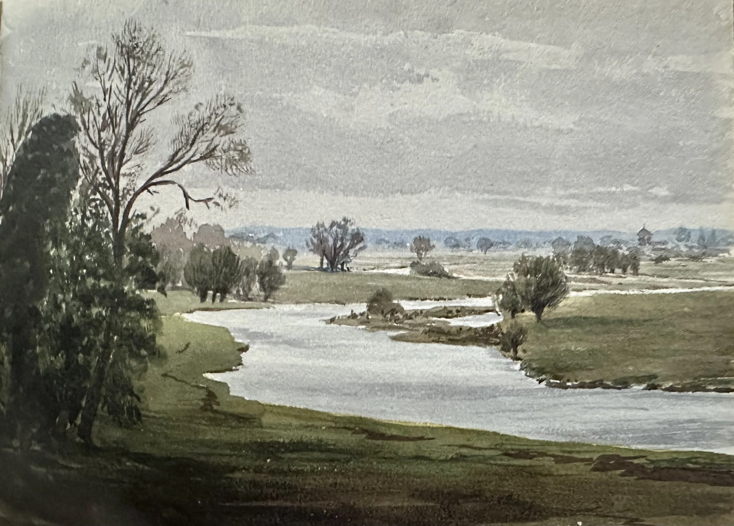 The Thames from Shillingford Bridge c.1888 - by John Norman Heathcote