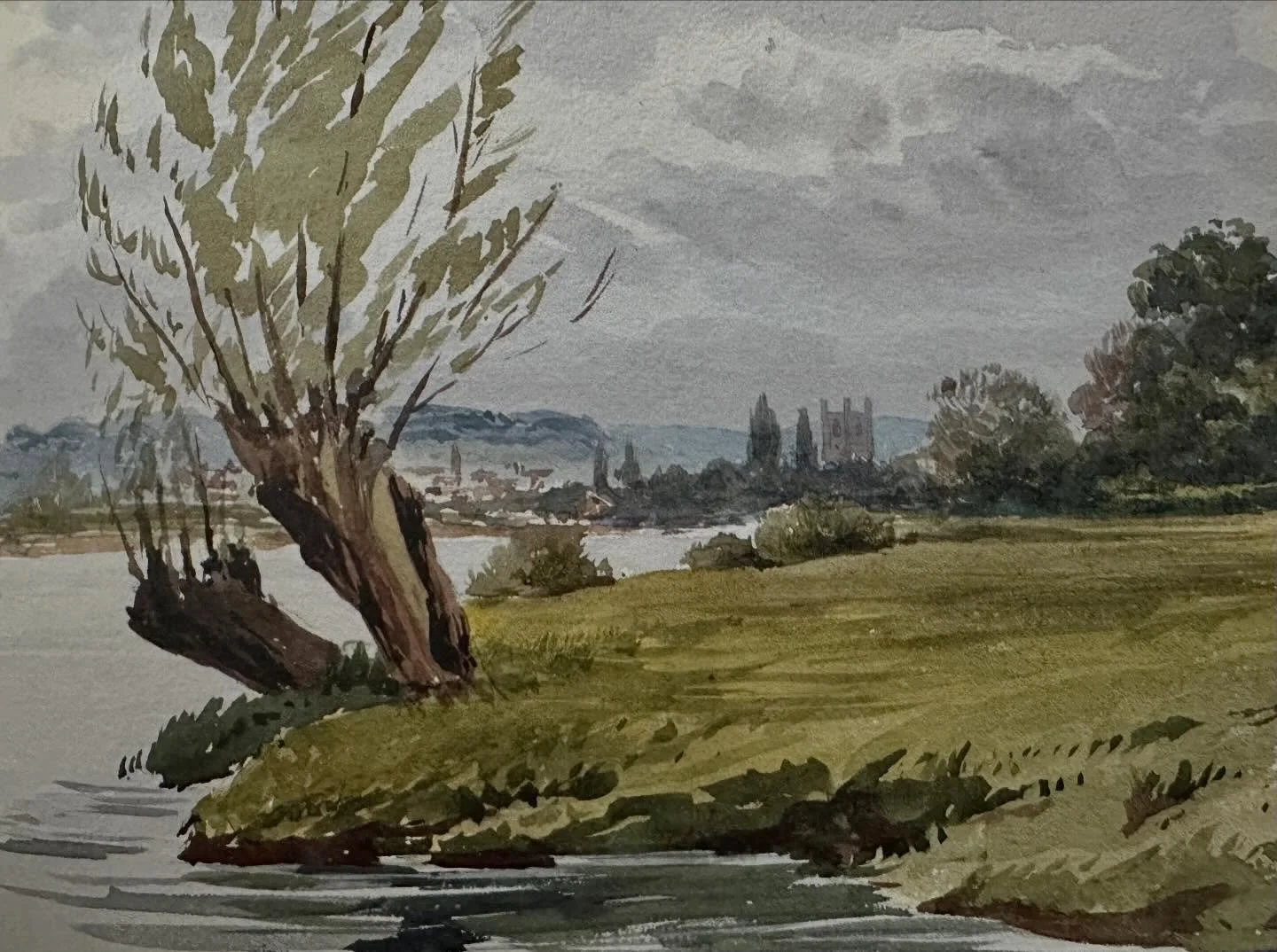 Henley c.1888. Rare previously unseen watercolours from a sketch book by John Norman Heathcote. See more at my website&hellip; #henleyonthames #henley #heathcote #watercolour #ukhistory