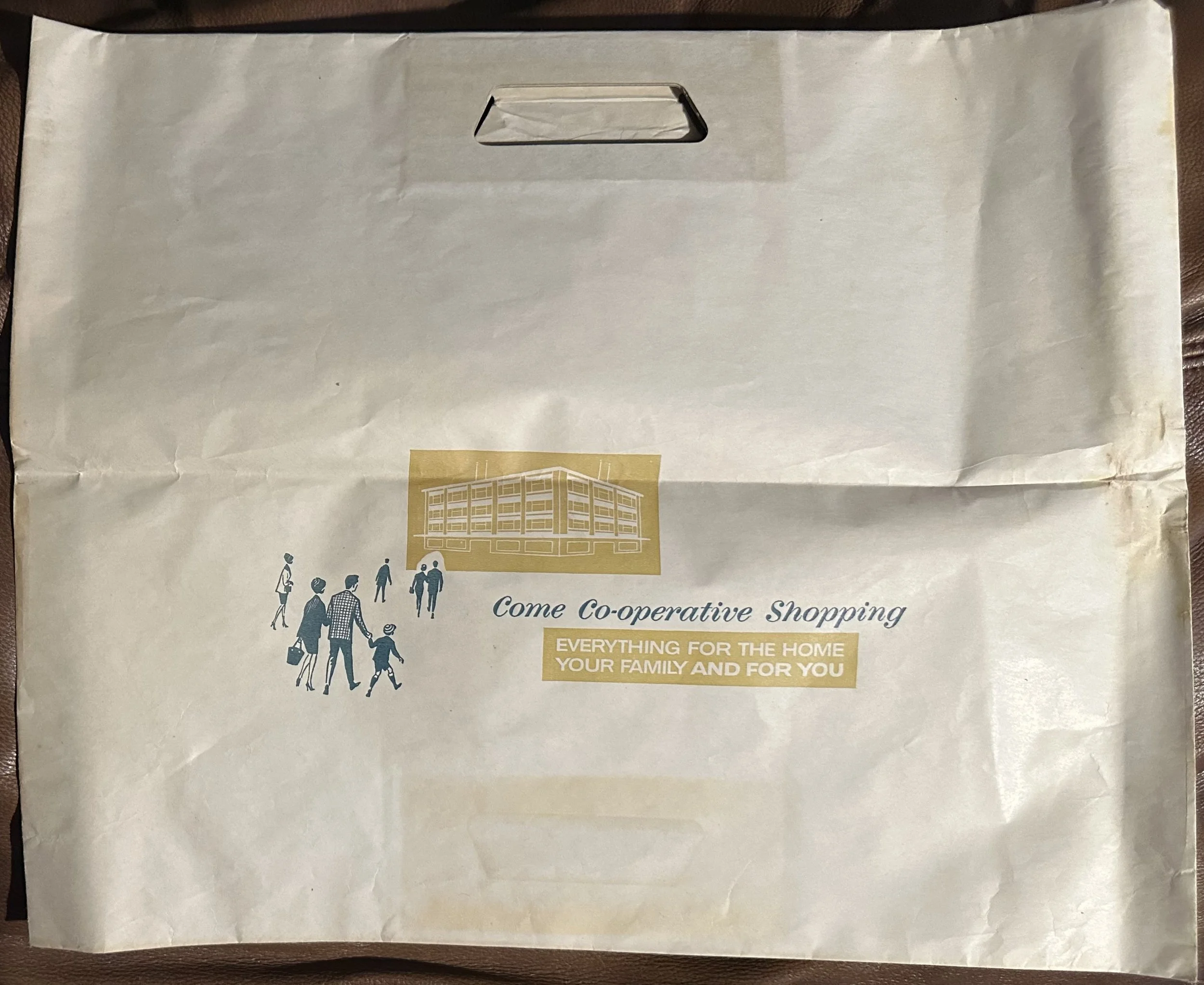 Original Cambridge Co-operative Shopping Paper Bag c.1960’s