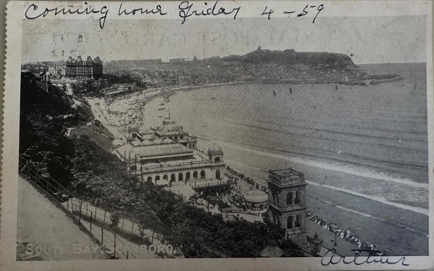 South Bay Scarborough old postcard sent to Belgrave Road Cambridge 1904
Postcard reads:
&ldquo;Coming home Friday 4-59&hellip;..see more at my website&hellip;. #scarborough #cambridge #oldpostcard #socialhistory #historian