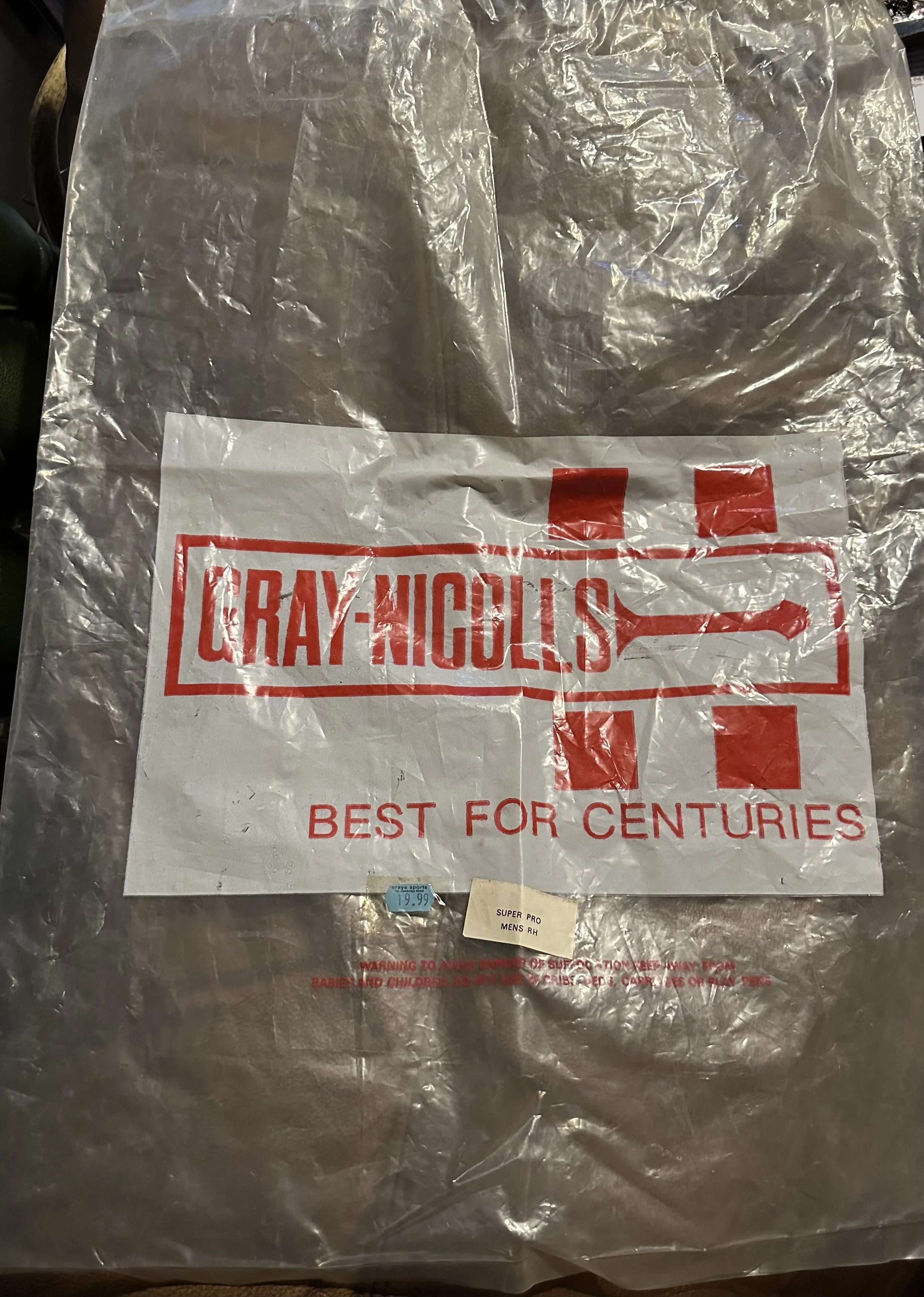 Gray-Nicolls of Cambridge Plastic Shopping Bag c.1980
