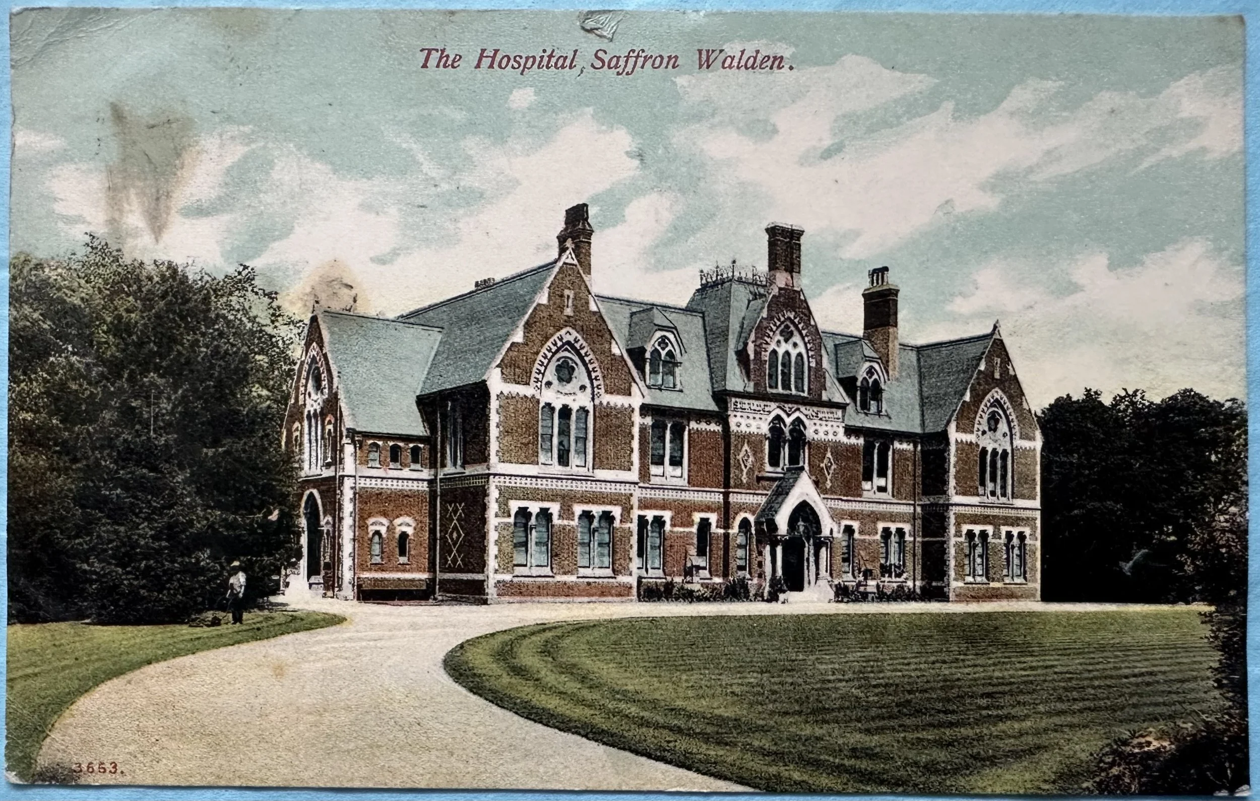The Hospital Saffron Walden 1906 old postcard sent to Cambridge