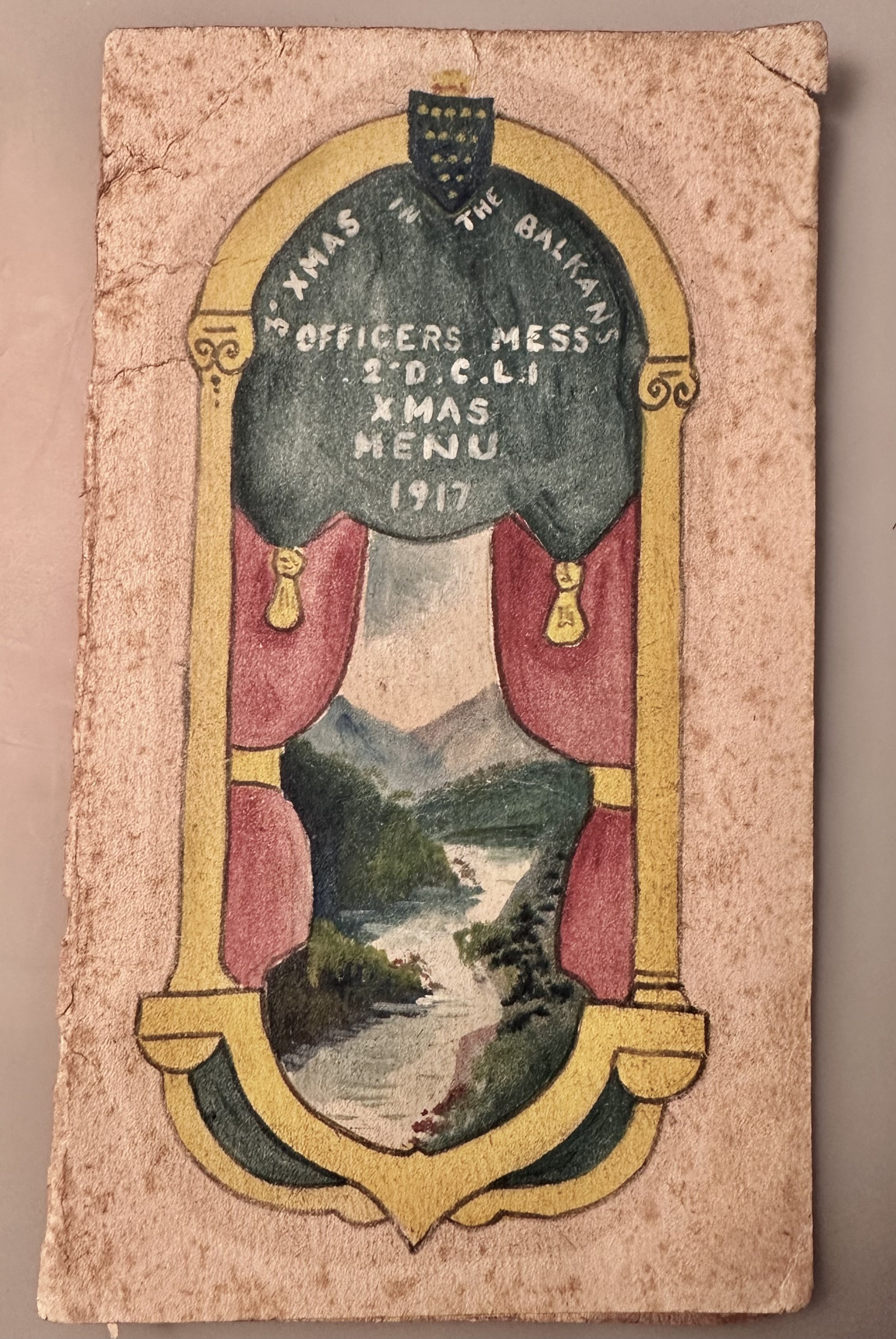 Christmas in the Balkans 2nd Duke of Cornwall’s Light Infantry Xmas Menu 1917