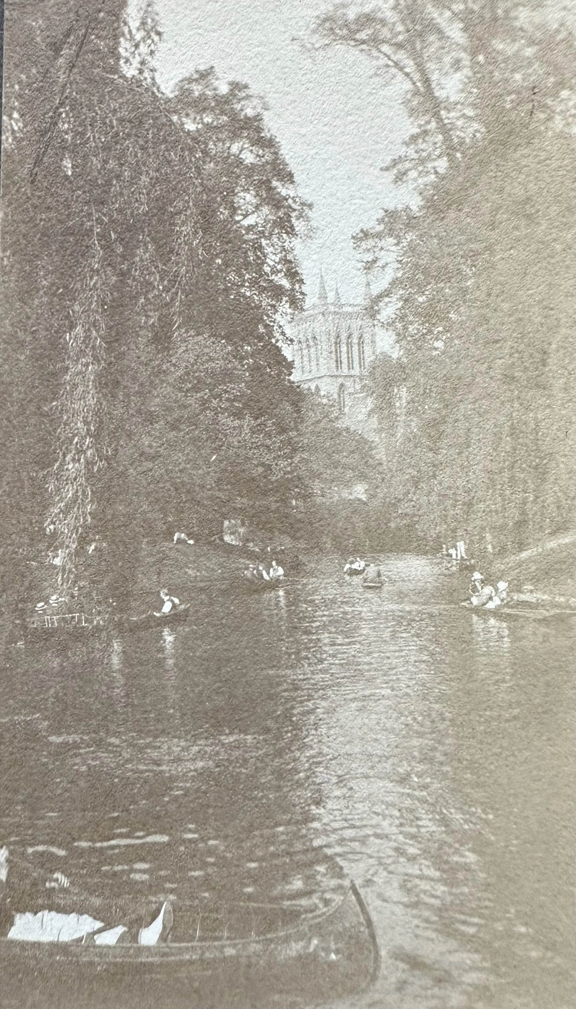 River Cam on The Backs with St John's College Chapel beyond. MBHPC-047