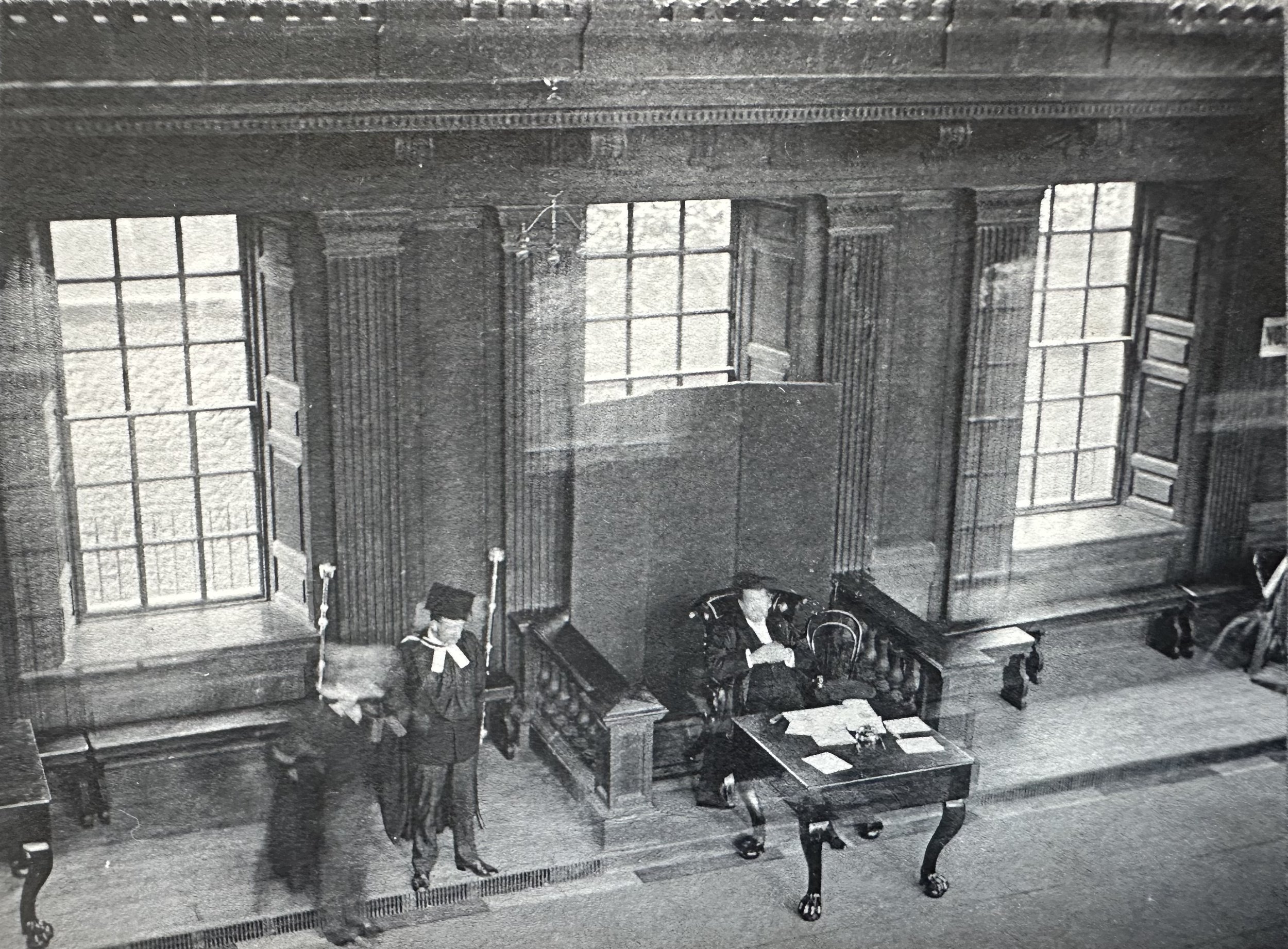 Interior of the Senate House during a University congregation, Cambridge. MBHPC-016