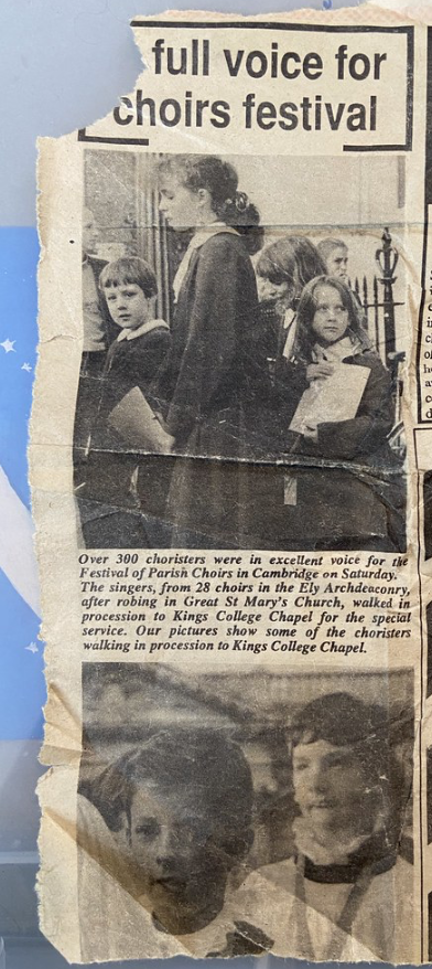 Ely Archdeaconry Choirs Festival September 1989 at King’s College Chapel Cambridge