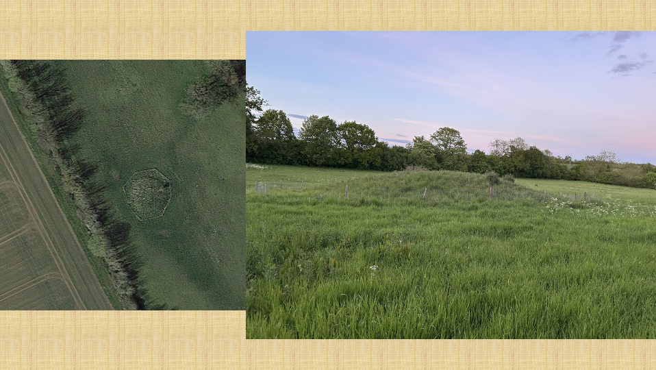 Bronze Age burial mound just outside the parish boundary near Wickham Street and the main road between Bury St Edmunds and Haverhill