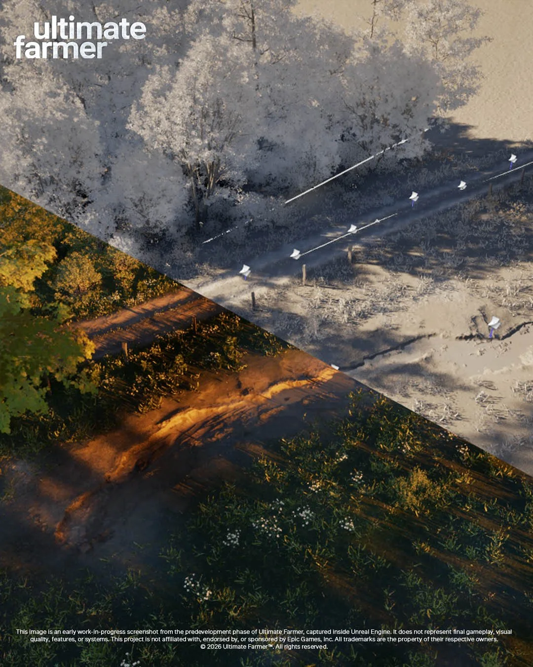 Q2 2026 Pre-Development Summary is now live.

Over the past few months, we've reached several important milestones in the development of Ultimate Farmer.

This quarter saw the release of our first in-engine environment screenshots captured directly f