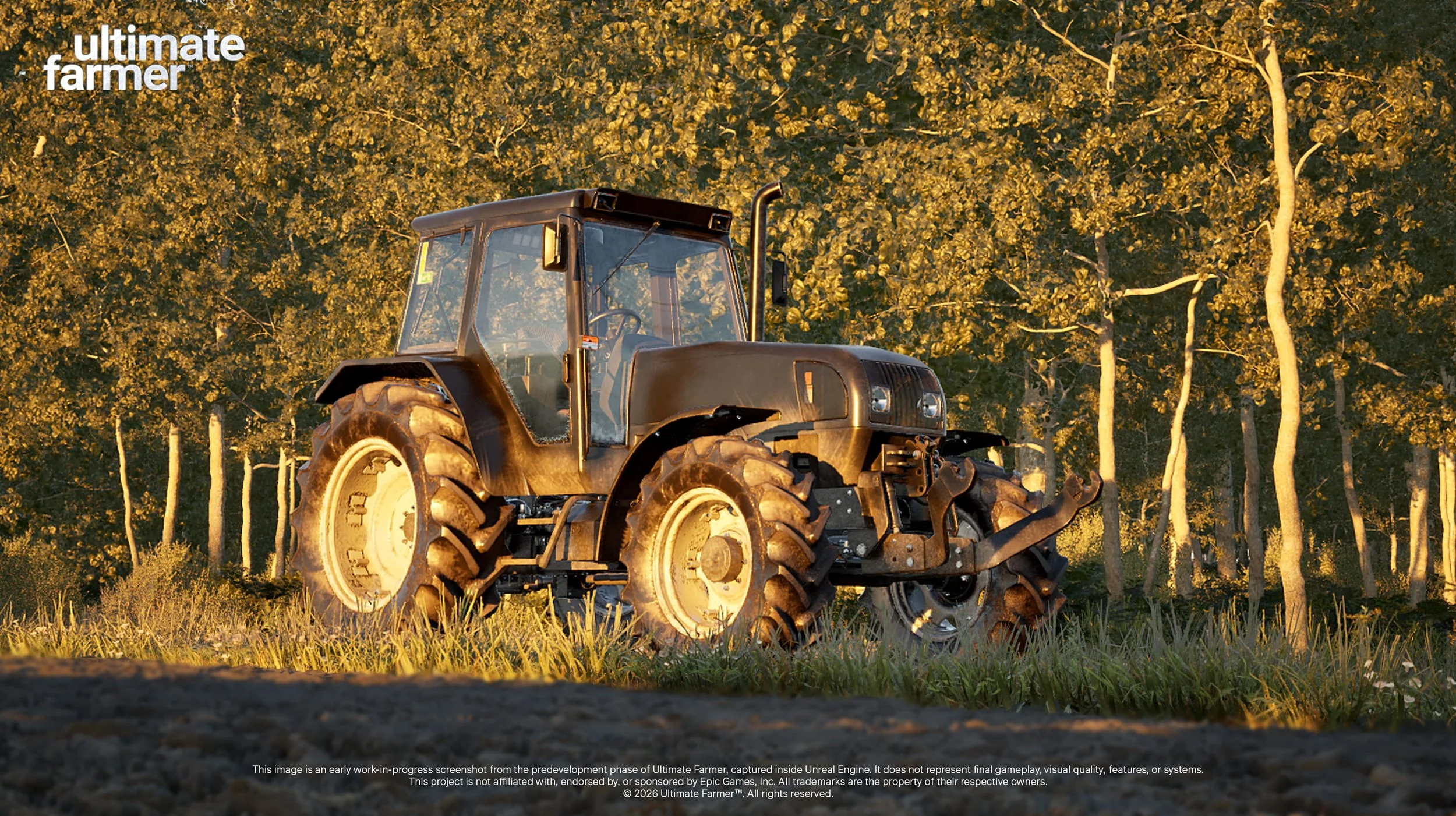 Ultimate Farmer Realistic Tractor In-Game Unreal Engine