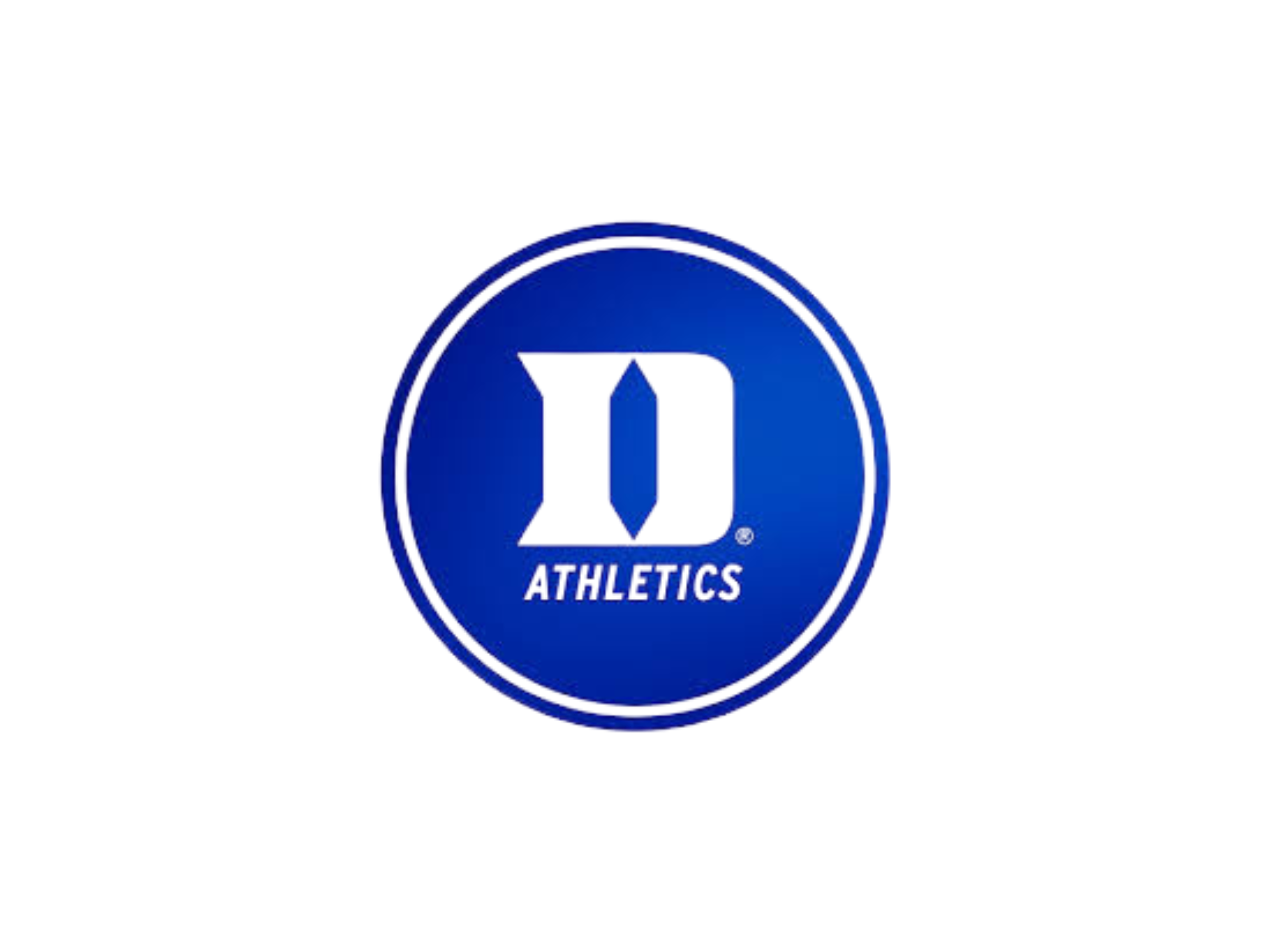 Blue athletic medal with the letter D and the word Athletics underneath.