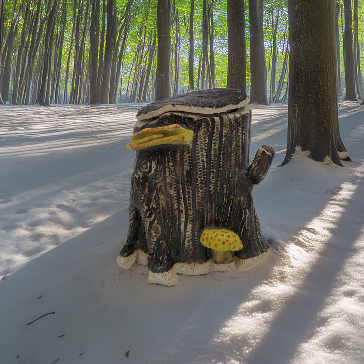 Woodland Stump Jar
