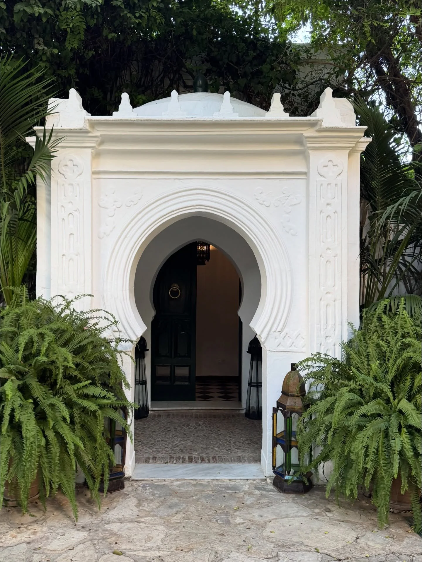 Boutique hotel Villa Mabrouka. Former house of Yves Saint Laurent in Tangier Morocco. Stayed in Pierre Berg&eacute;&lsquo;s room. What a life these boys must have lived&hellip;