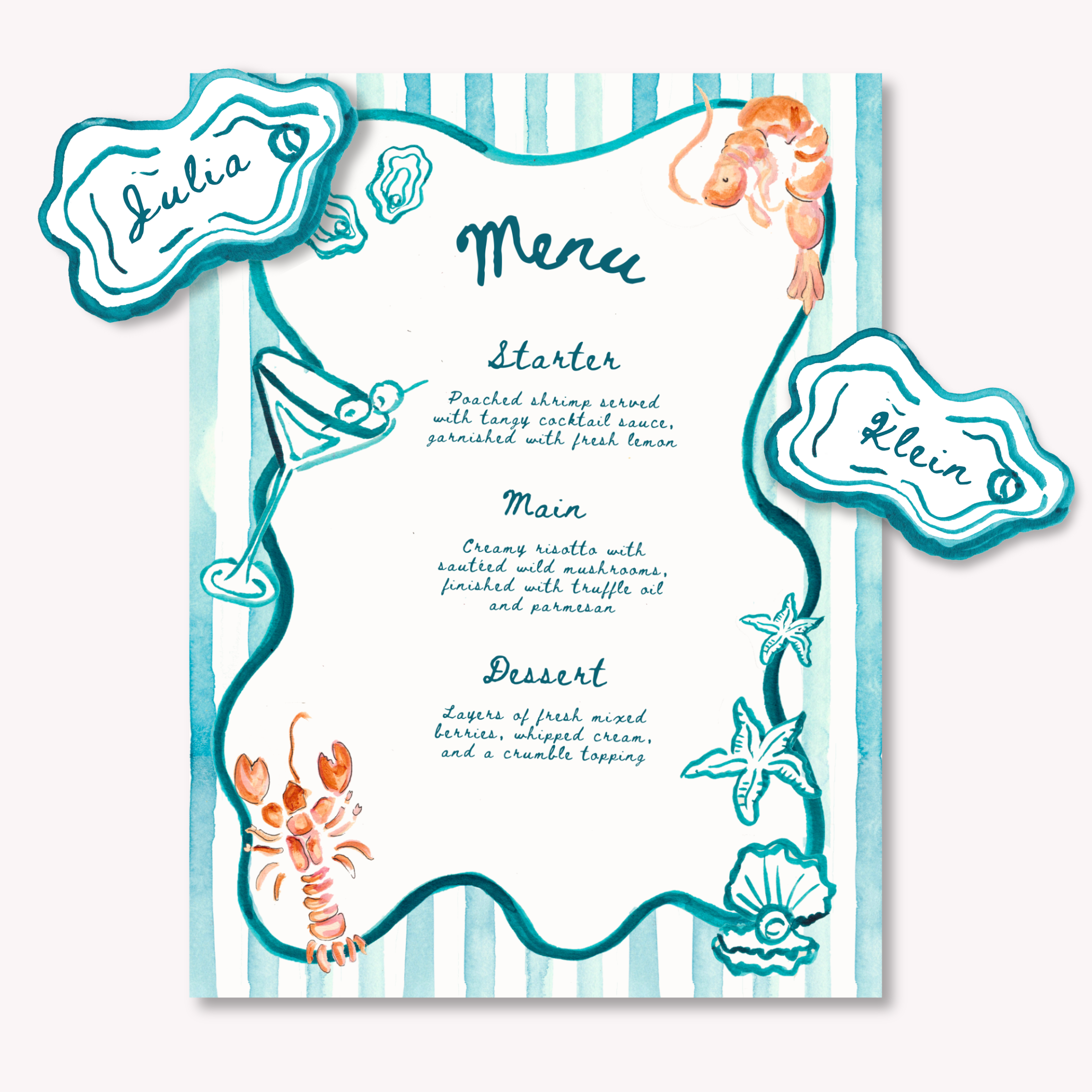 Nautical Summer Menu