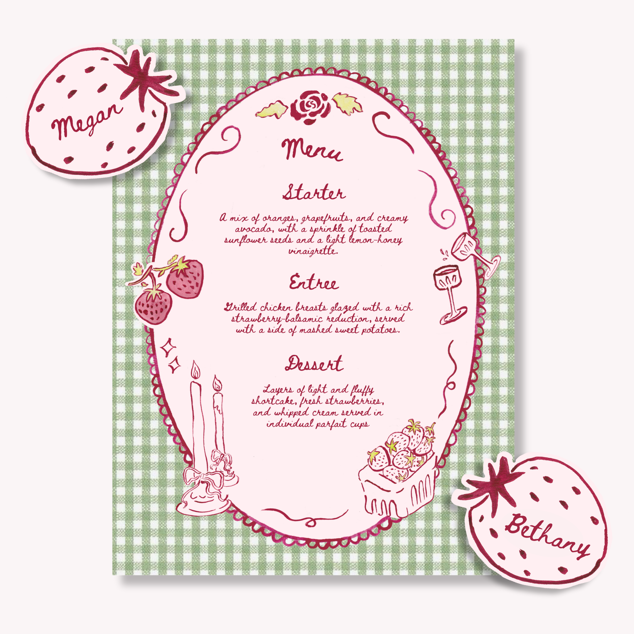 Spring Strawberries Menu