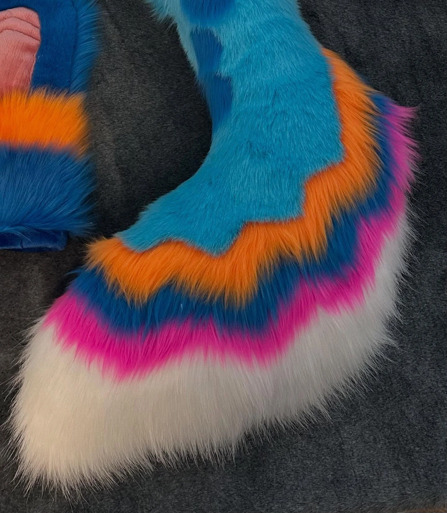 🦋🍊💕 Showing off some VIBRANT stripes this #FursuitFriday ! 
.
.
.
.
#fursuit #fursuiting #fursuitwip #fursuitmaking #fursuitmaker #furry #furries #furryfandom  #furryart #cosplay #furryreels #furrymemes #fursona #fursuitwip #fursuitersofinstagram 