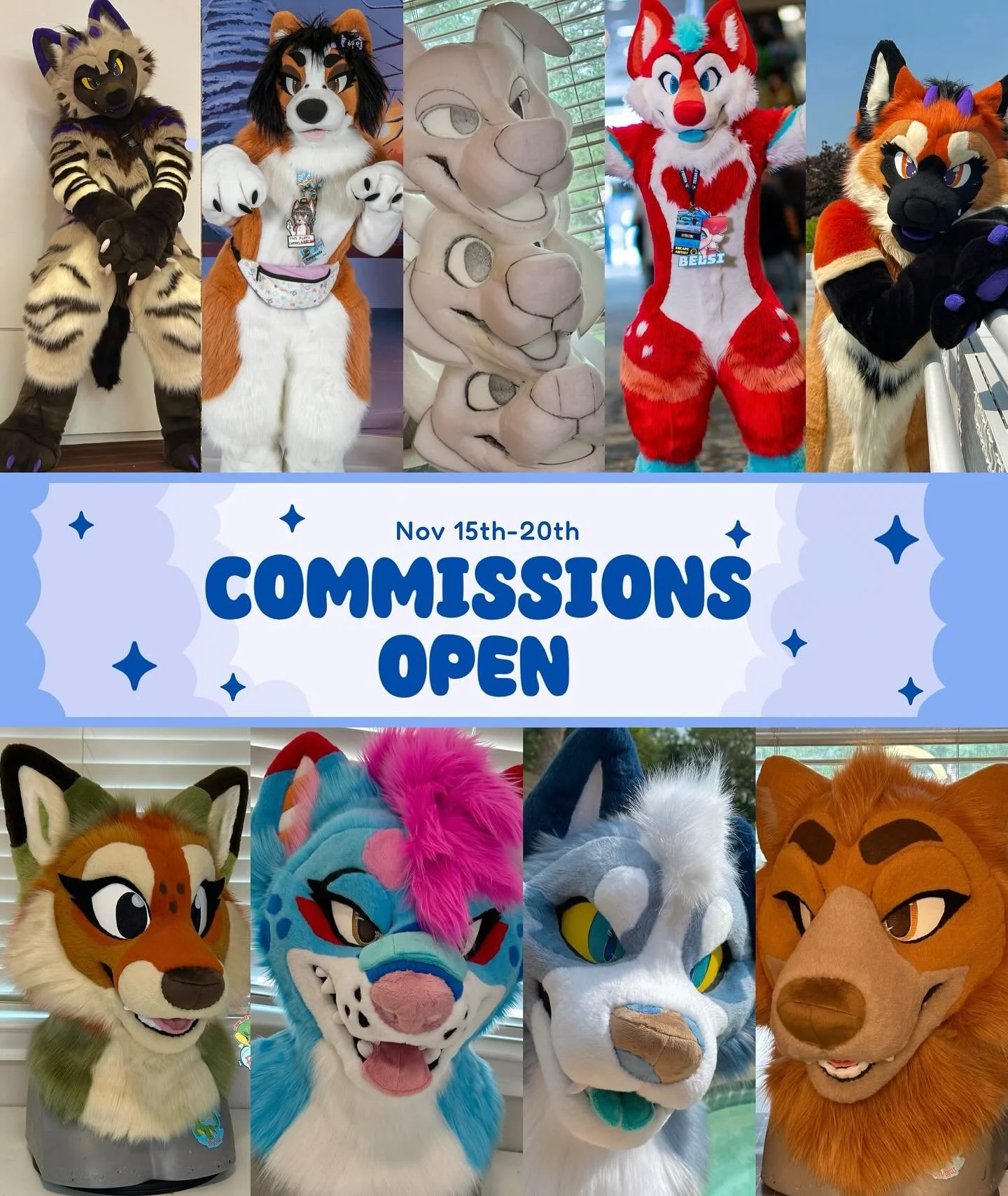 Our Commission form is now OPEN! ❇️ LINK IN BIO

🐸December 2025 Start 
🐱Late Summer 2026 Completion
🐶Accepting ALL types of commissions
🐻Not FCFS, take your time!
🦊Form will remain open until Nov 20th, so if you still need to request a quote you