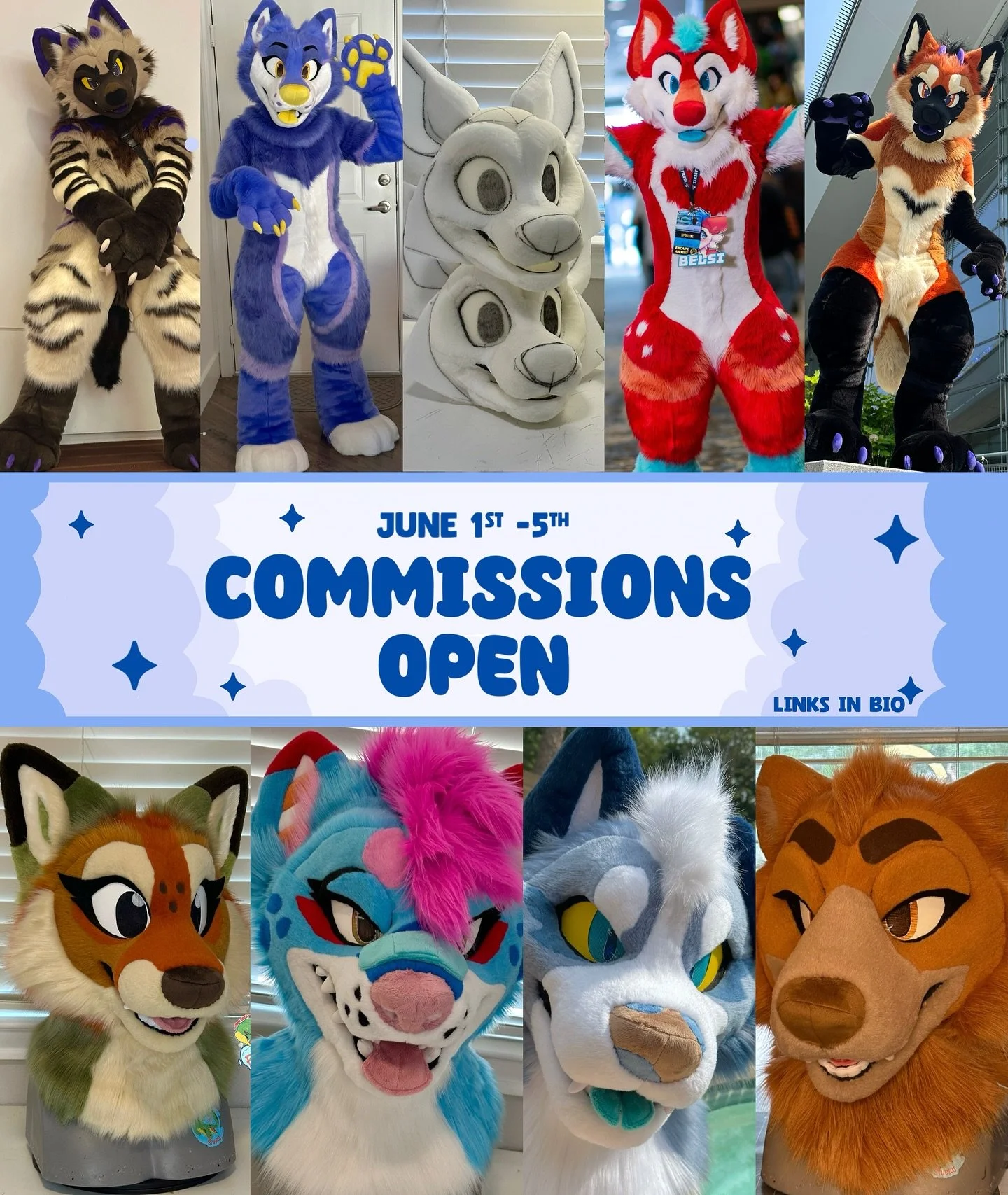 The commission form is now OPEN until June 5! ❇️ LINK IN BIO

🐸 July 2026 Work Start
🐱 Spring 2027 Completion
🐶 Accepting ALL types of commissions
🐻 Not FCFS, take your time!
🦊 Custom quote form will remain open until June 4th

Prices, TOS, and 